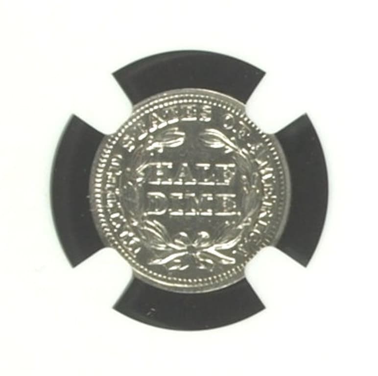 1848 H10c Seated Liberty Half Dime,   NGC AU 53 4