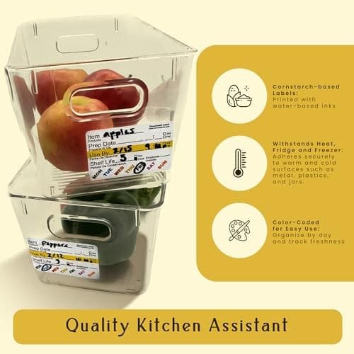InStockLabels Dissolvable Food Labels - 2” x 3” (Labels) - Rotation Food 500 4