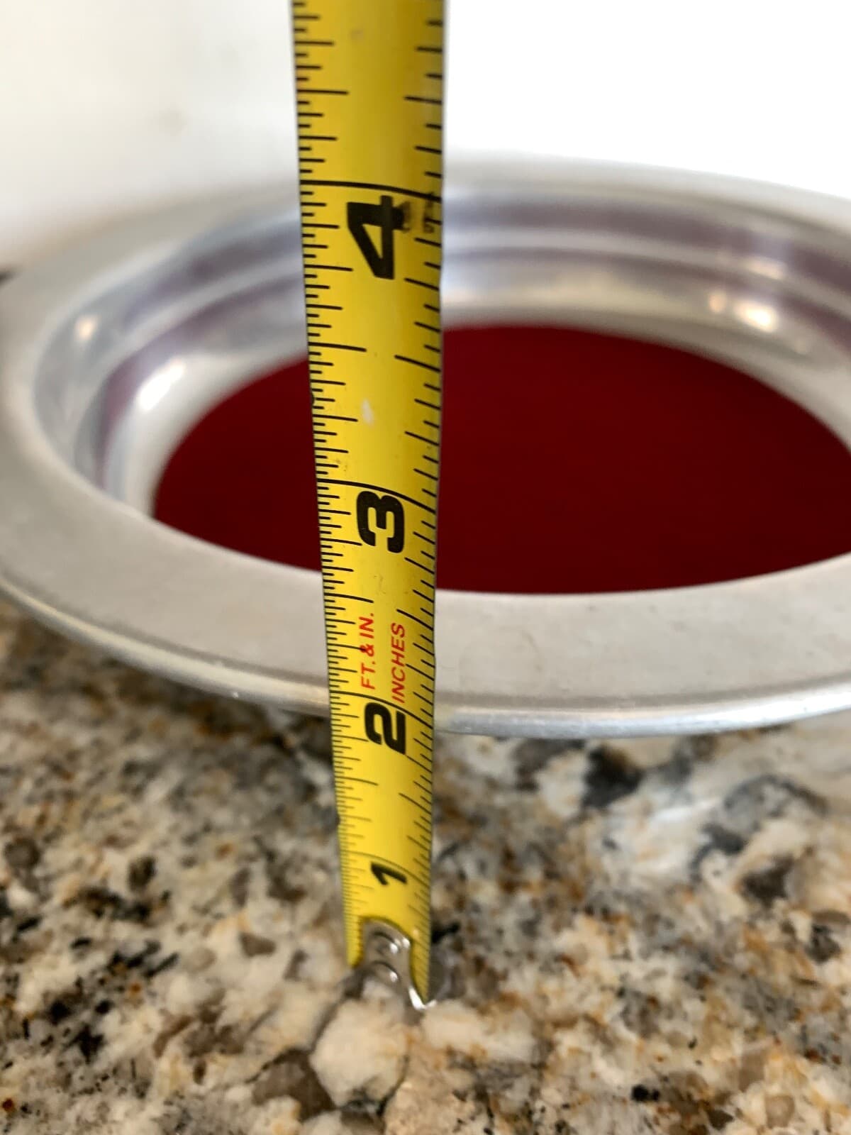 VTG Church Collection Plate Silver Metal & Red Felt Donation Offering Bowl 10 in 4