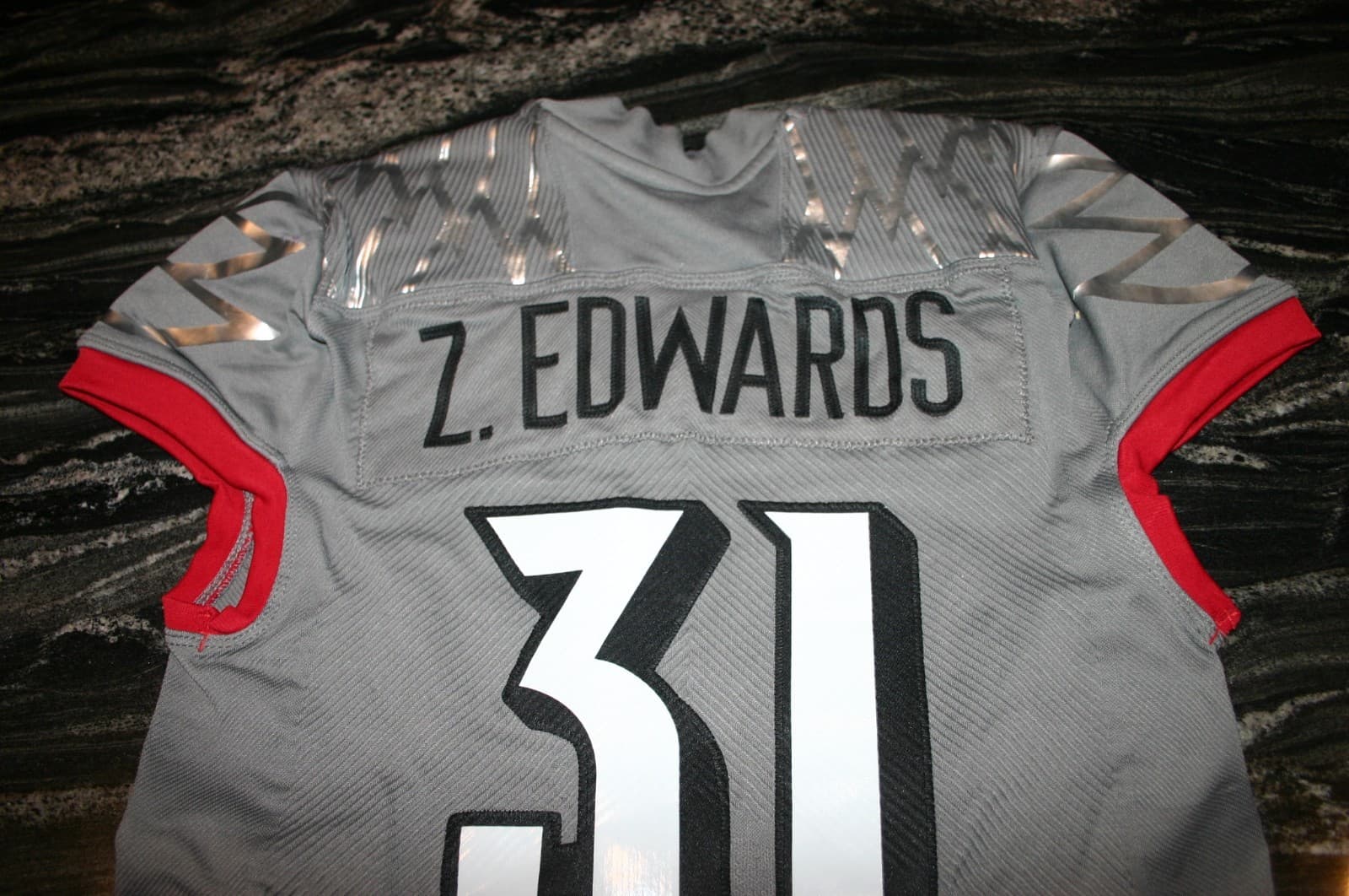 Louisville Cardinals Adidas Football 2022 Gray iron Wings Jersey The Ville XL 6