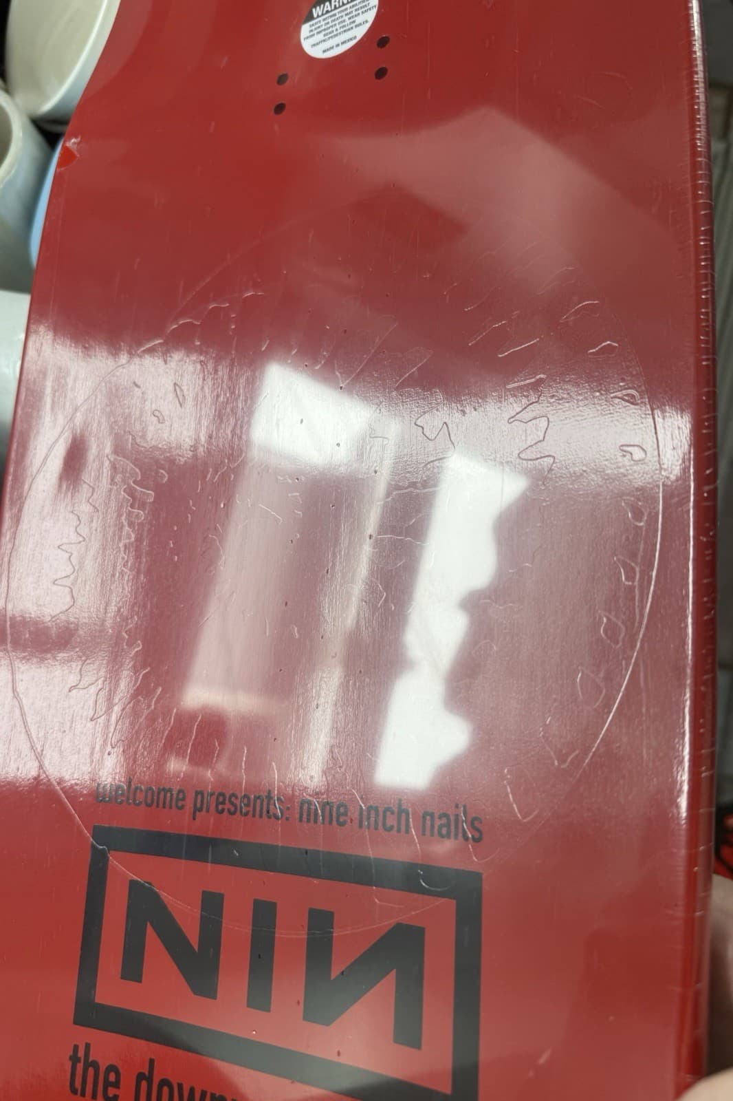 Welcome x Nine Inch Nails NIN Red Skateboard Deck 9.6” RARE 1/250 TDS NEW Sealed 5