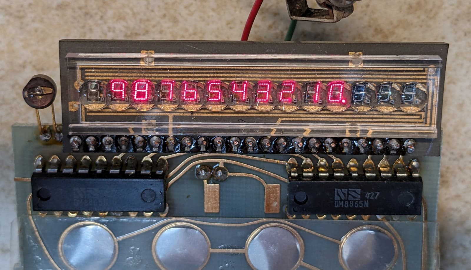 VTG Calculator Chipset ~ Rare MOS MCS2525 MCS2526, NSA5140 LED Display, Working 6