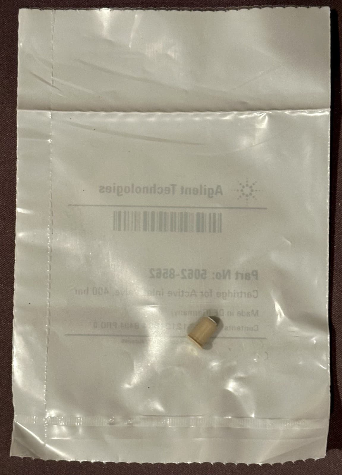 Agilent 5062-8562 Cartridge for Active Inlet Valve, 400 bar - NEW SEALED 2
