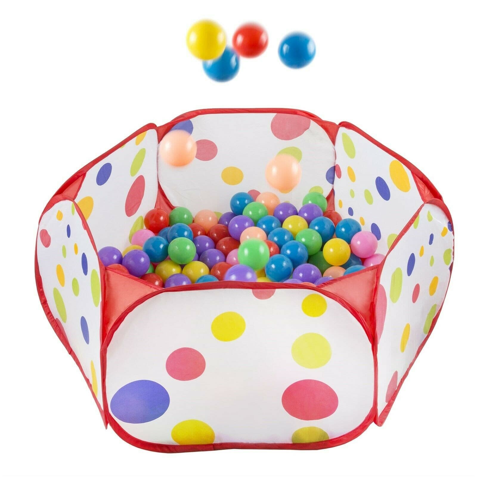 Ball Pit with Balls Six-Sided Pop-up Play Pen with 200 Non-Toxic Plastic Balls 4