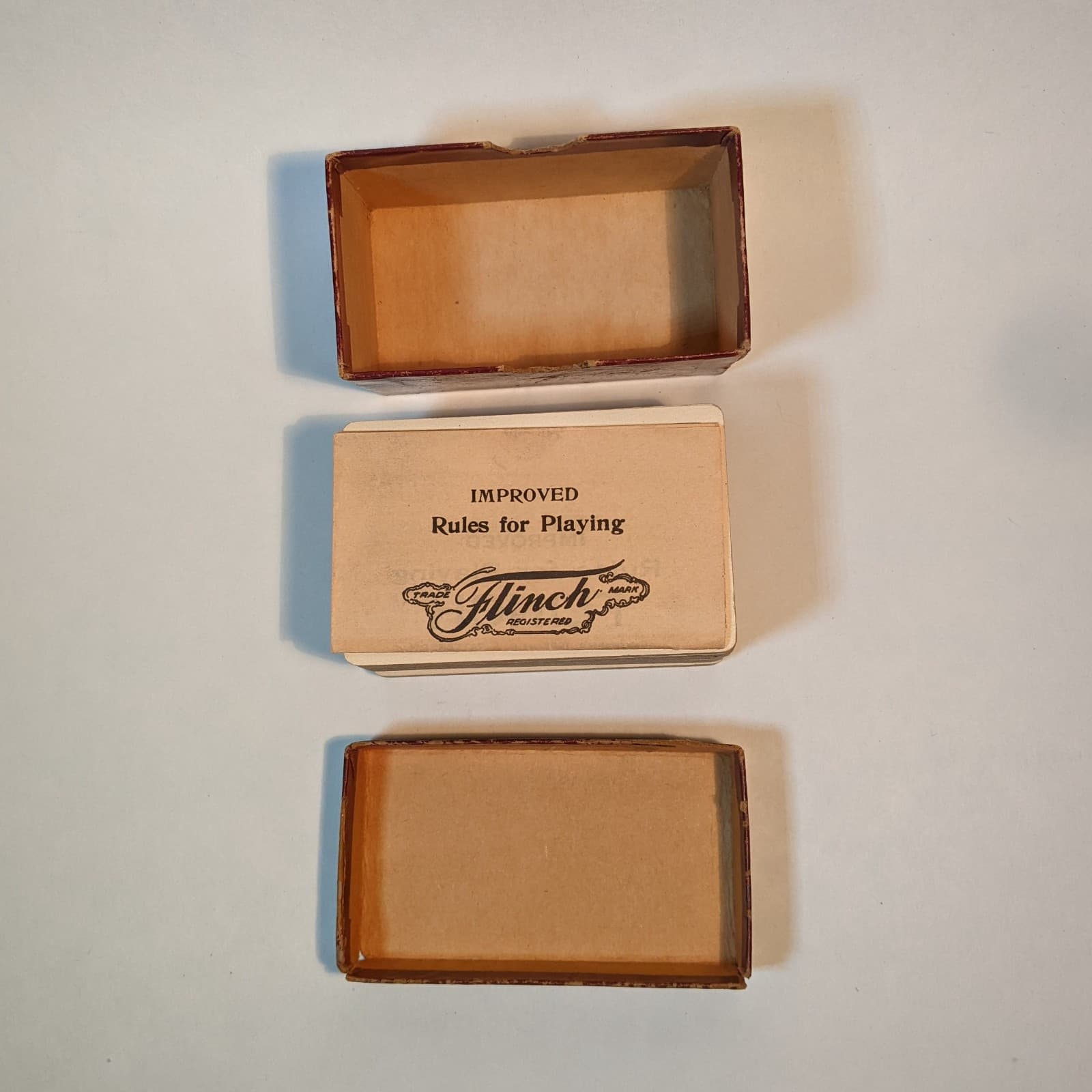 Antique 1913 "Flinch Card Game" w/ Rule Book in Original Box - Free Shipping 3