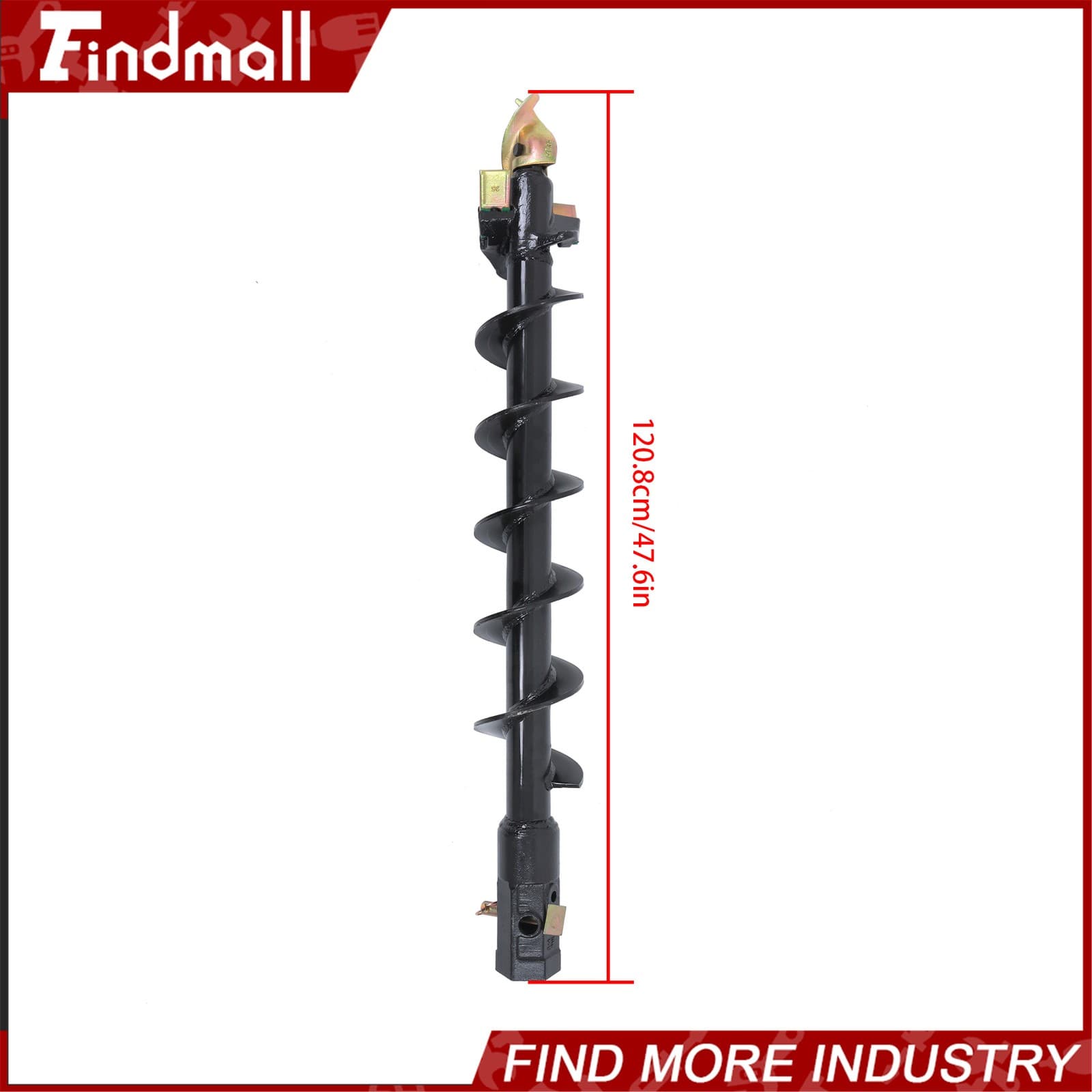 Findmall 6" x 48" 2" Hex Auger Bit Post Hole  Attachment For mini Excavator 3
