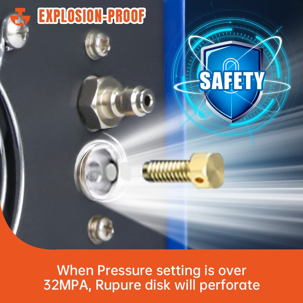 30MPA High Pressure Pump Airgun Rifle PCP Air Compressor 4500PSI Auto Stop 110V 6