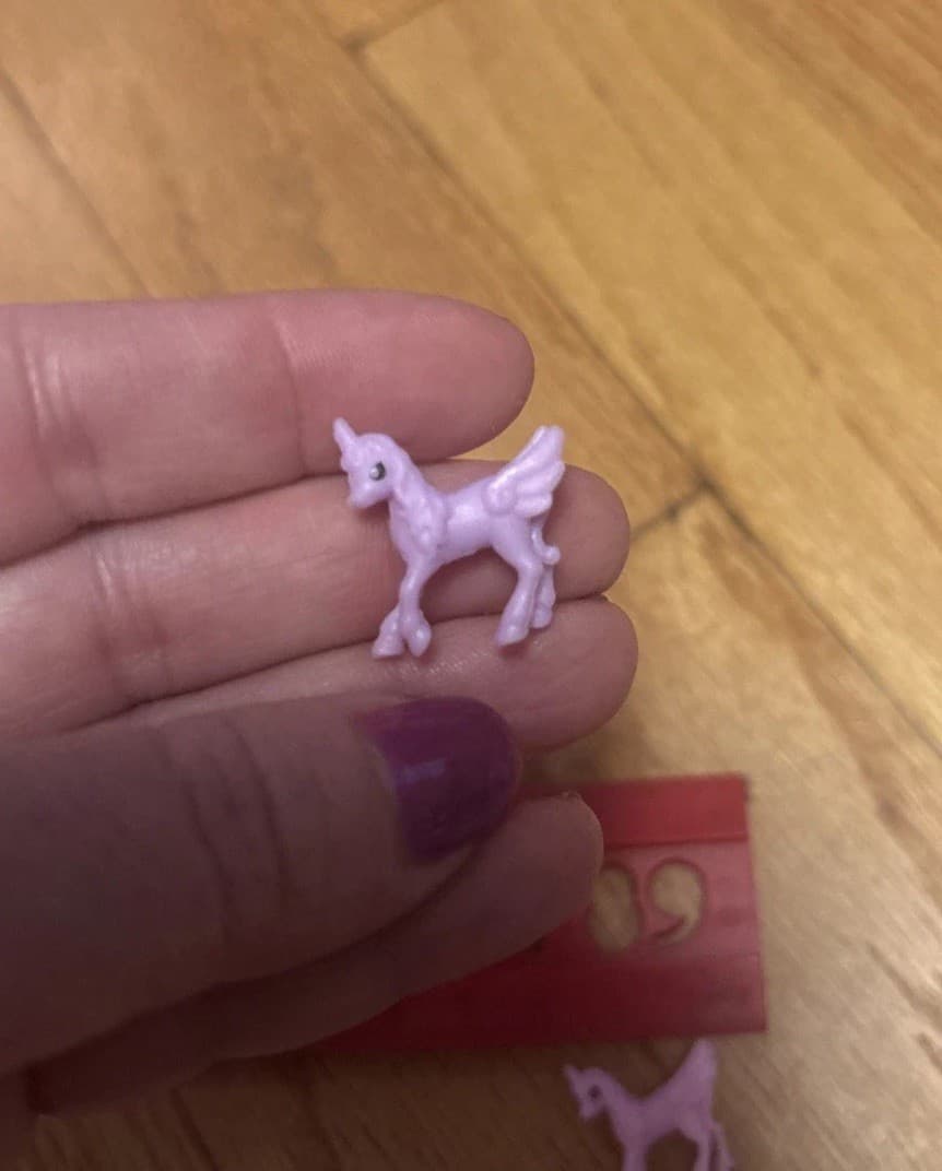Alicorn Unicorn Micro Pink Purple Pegasus Tiny Fantasy Figurine Micro Mini Horse 3