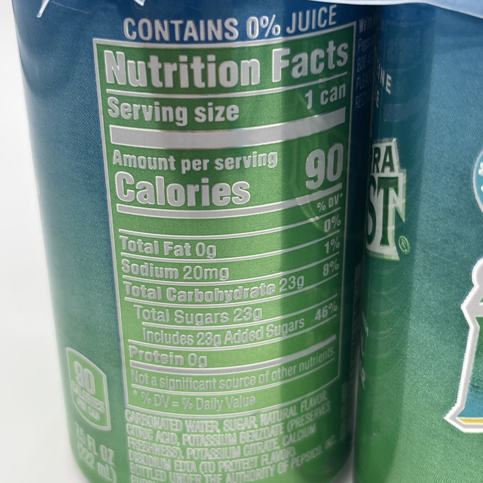 Sierra Mist 6 Pack Lemon Lime Soda 7.5oz Can EXP 10/22 Real Sugar Caffeine Free 6