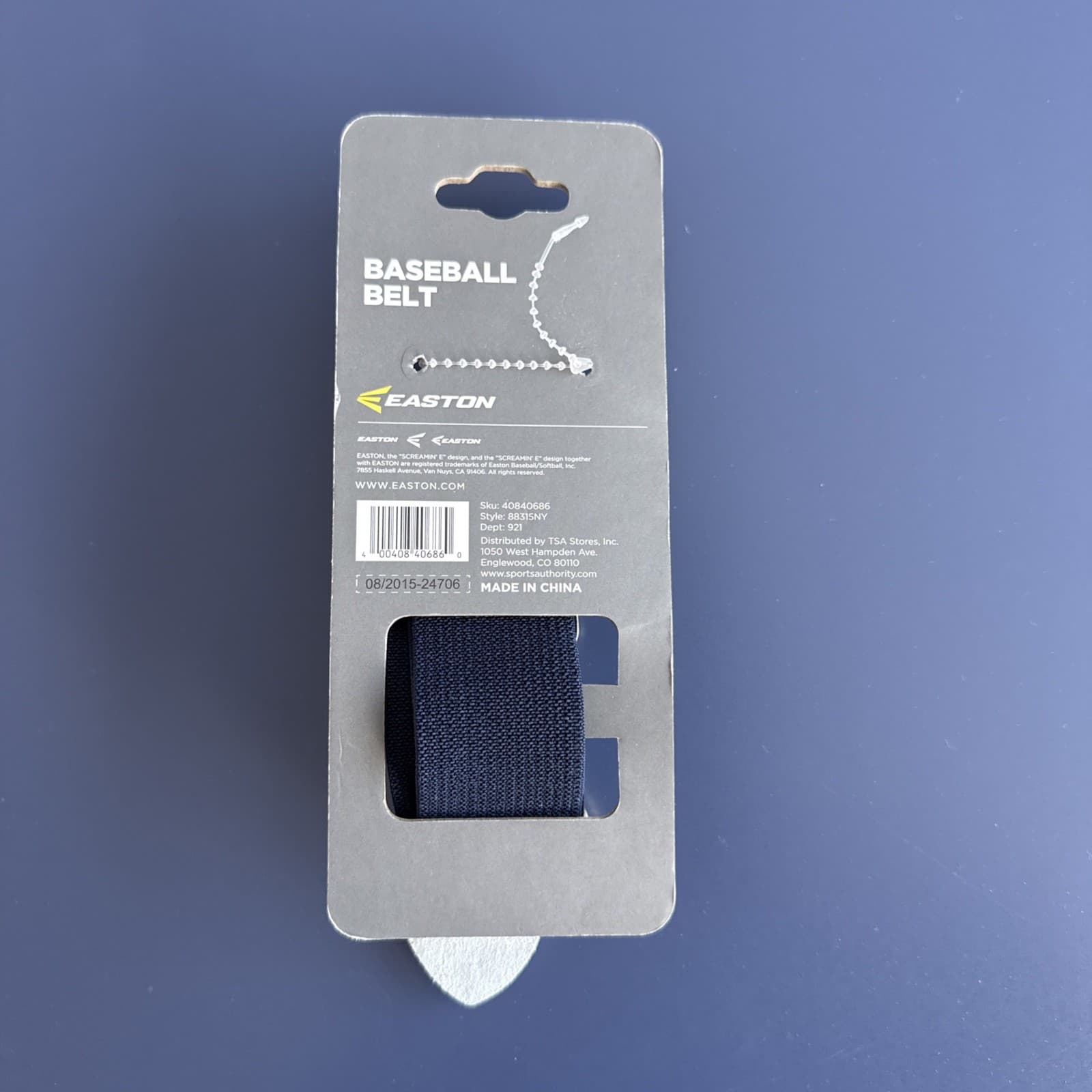 New BLUE Color EASTON Youth BASEBALL  BELT  Adjustable Little League 3