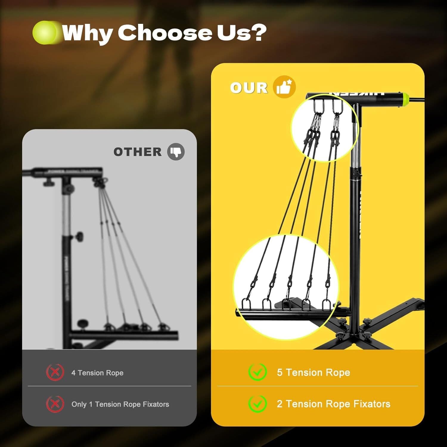 Baseball Softball Swing Trainer Aid, Adjustable Baseball Training Equipment 3