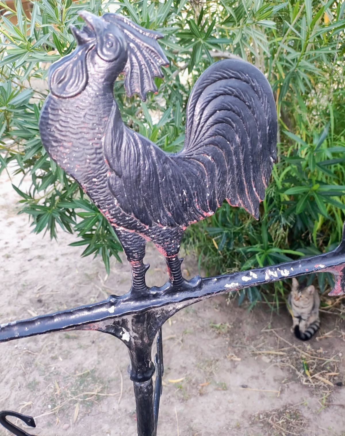 19th Century Copper Rooster Chicken Farm Weathervane-Very Nice-Patina! 2