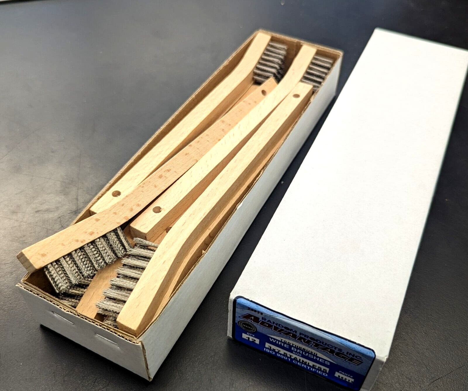  New 12 Stainless Steel Mini Wire Brushes w/wood handle -Tooth brush- Free Ship 