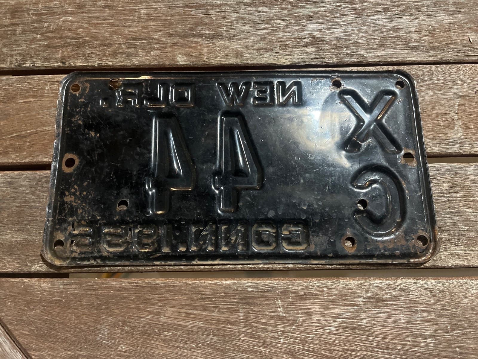 1956 Connecticut New Dealer DLR License Plate XC 44 2