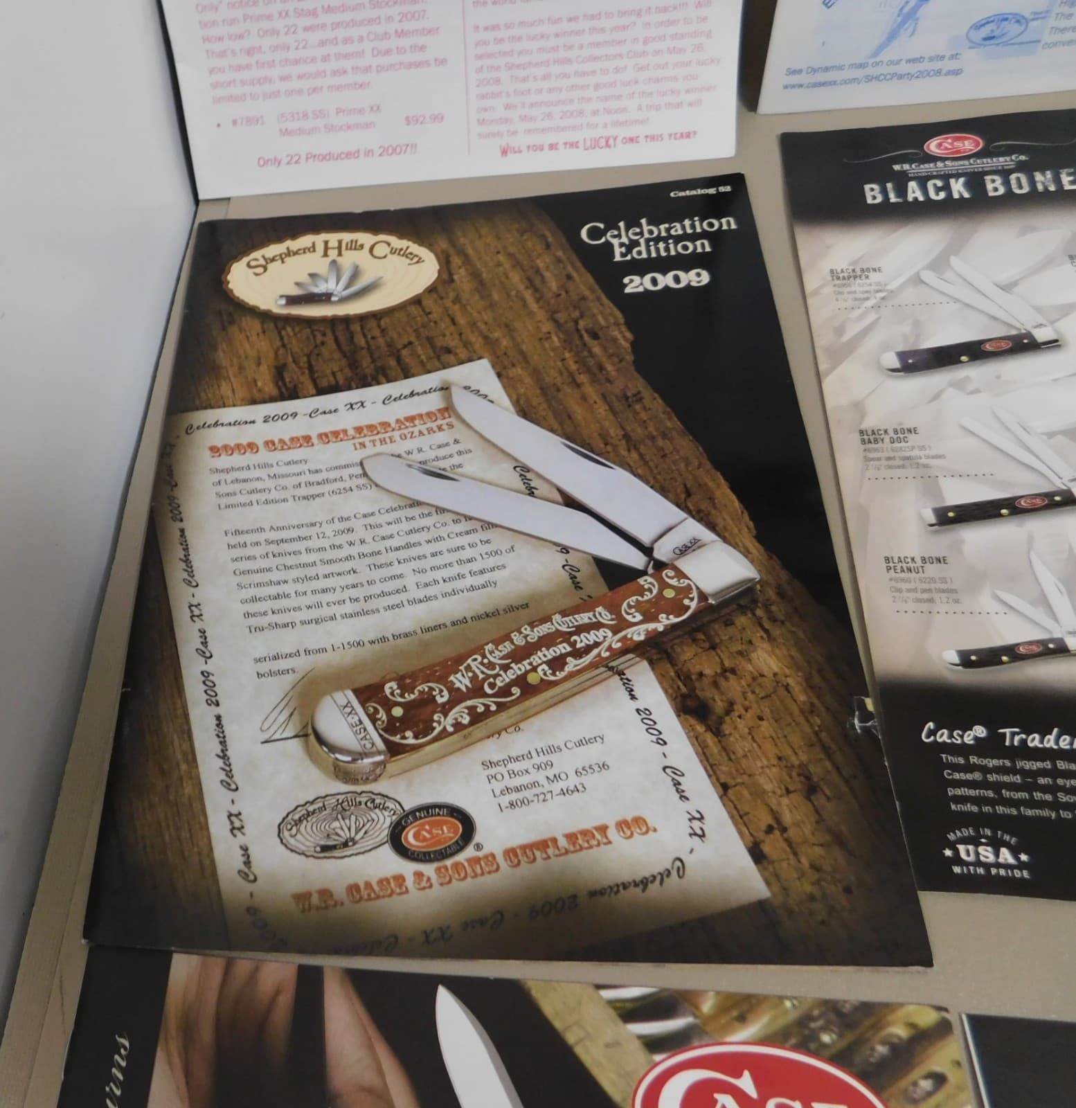 Lot of  Shepherds Cutlery Publications & Case Knife Brochures & 2002 Case Poster 6