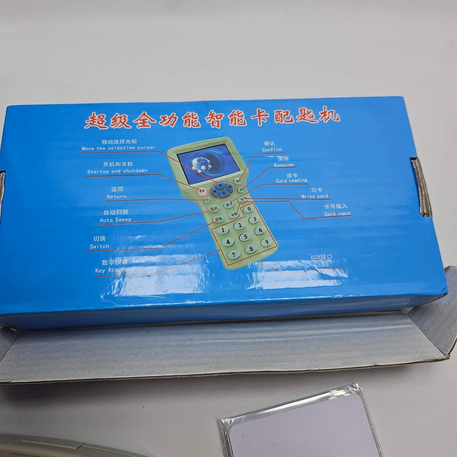 10 Frequency NFC Smart Card Reader Writer RFID Copier Duplicator 125KHz 13.56MHz 4