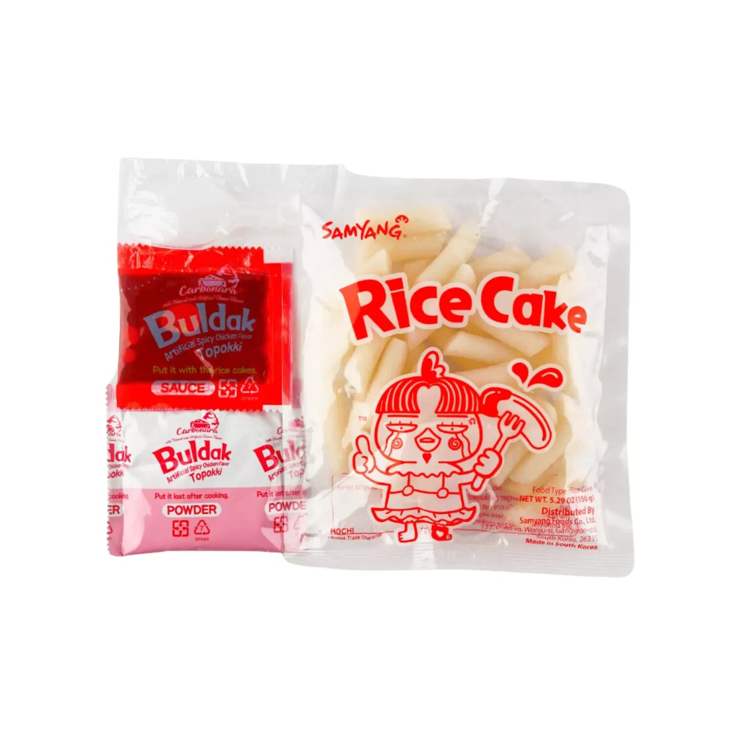 Korean Buldak Carbonara Topokki Rice Cake - Spicy Chicken Cheese Flavor 1/2/4 PK 6