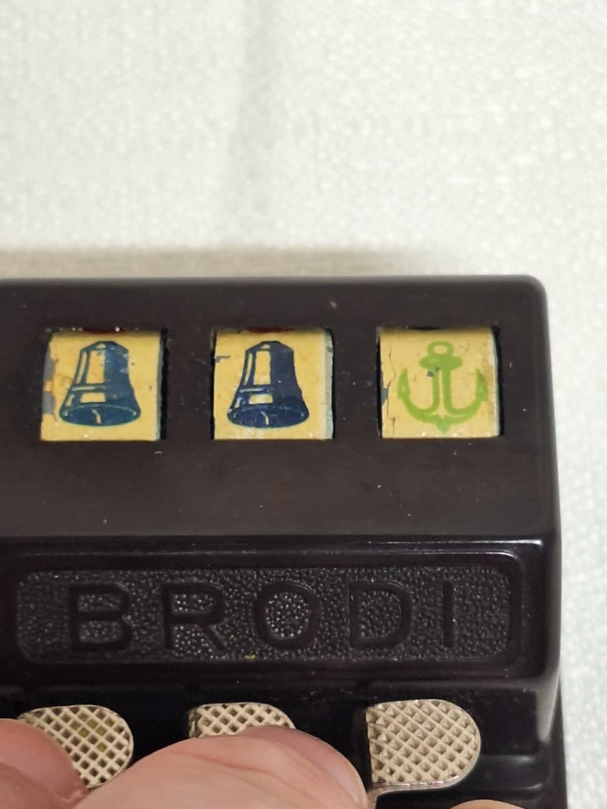 Vintage Brodi Mechanical Mini Slot Machine Toy – Working & Clean – 1950s Novelty 4