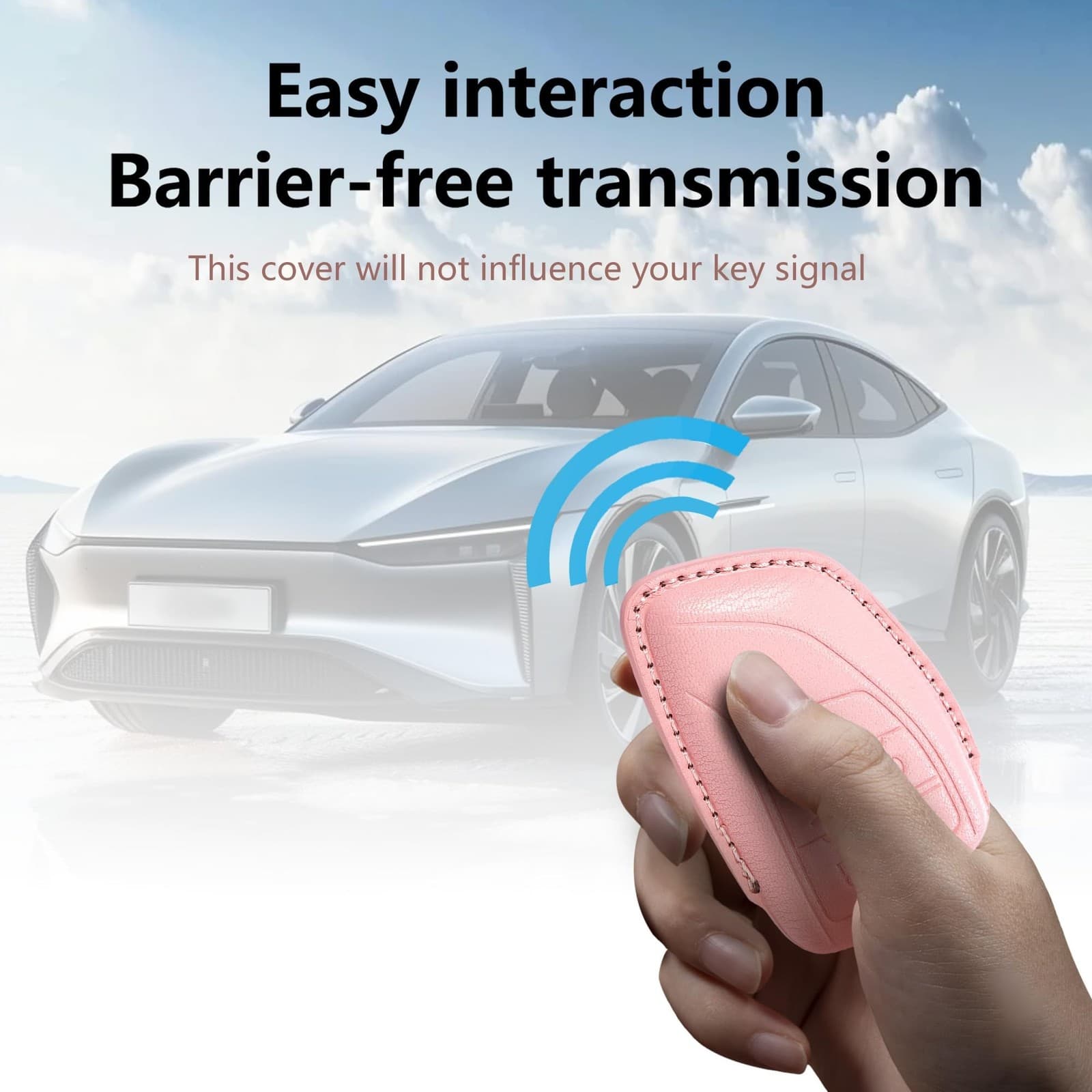 Leather Key Fob Cover with Keychain for Chevy Silverado 1500 GMC Sierra 1500 ... 5