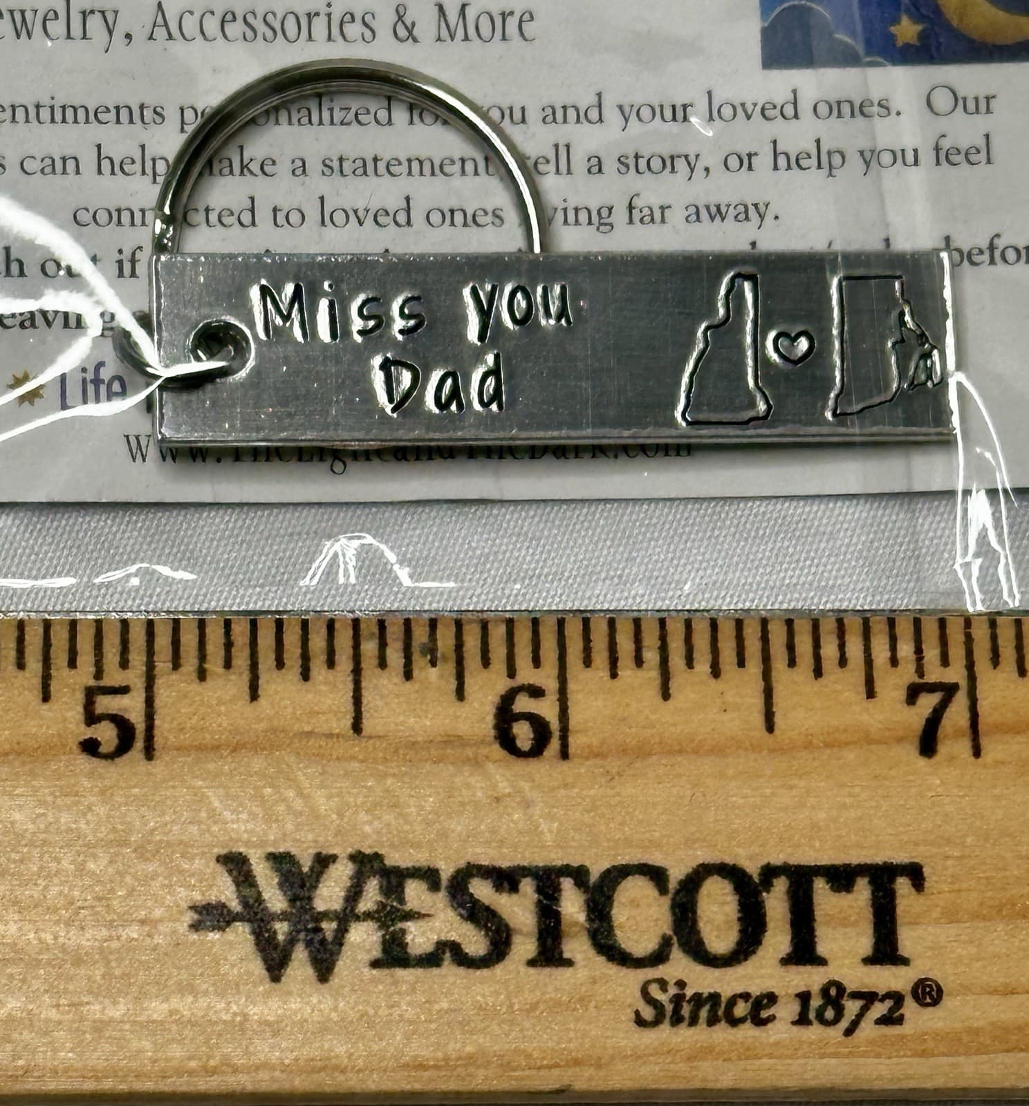 Fathers Gift – Miss You Dad Engraved Key Chain Memorial Keepsake 5