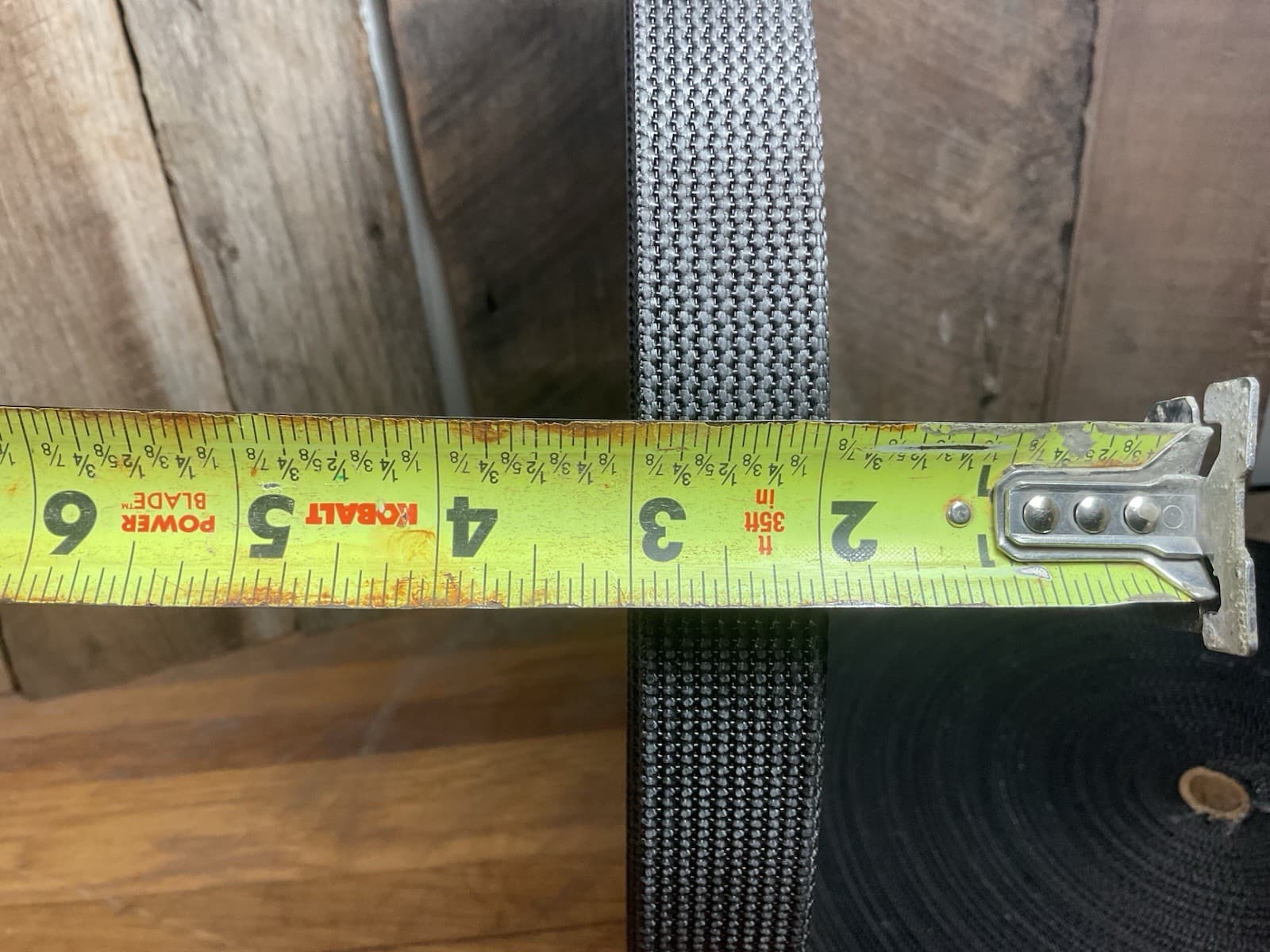 100 Yards 1” Heavy Nylon Webbing Strap - .0625” Thick Black Tight Grid Strapping 5