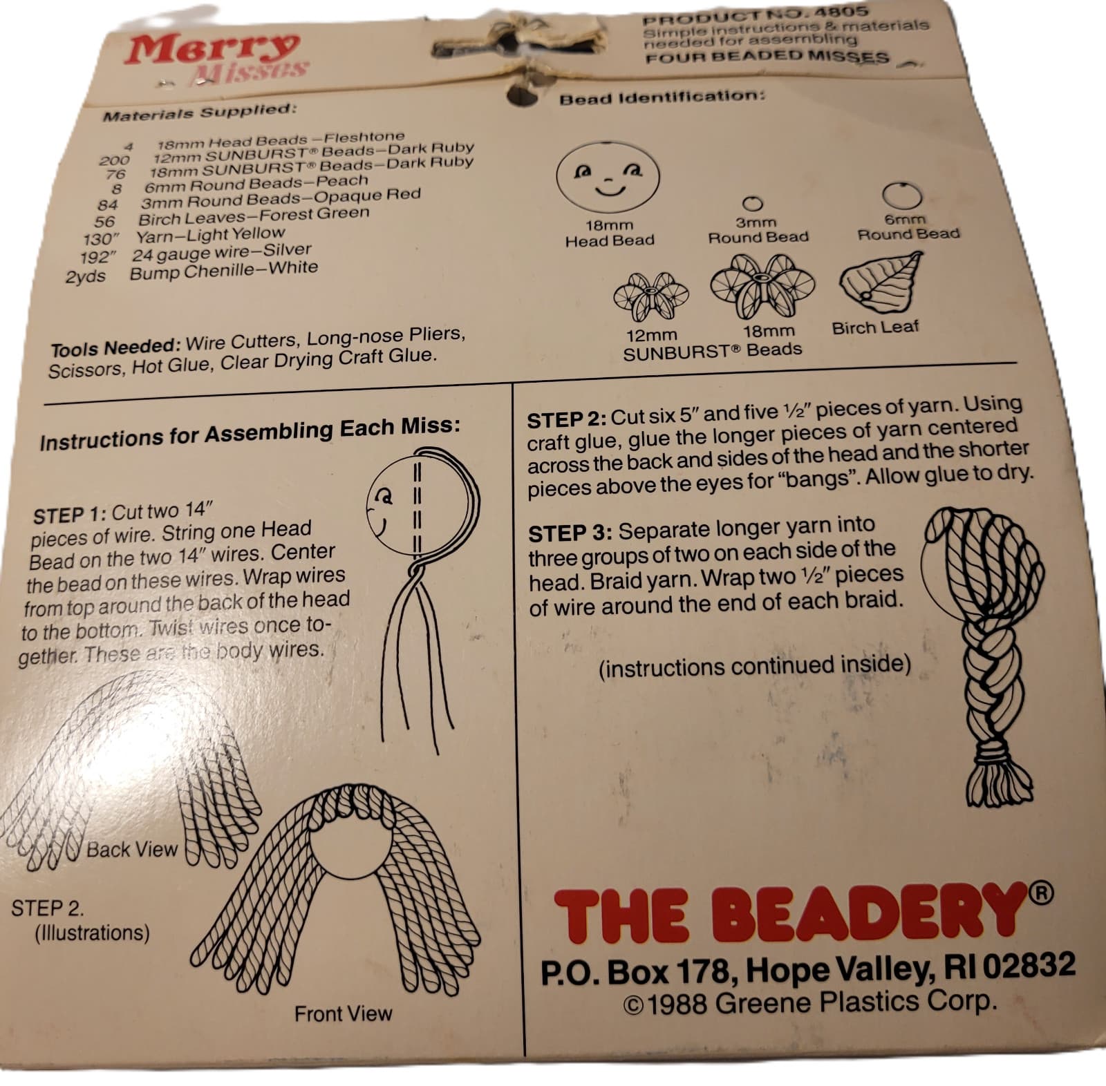 BEADERY Beaded Christmas Decoration Kit Merry Misses 3