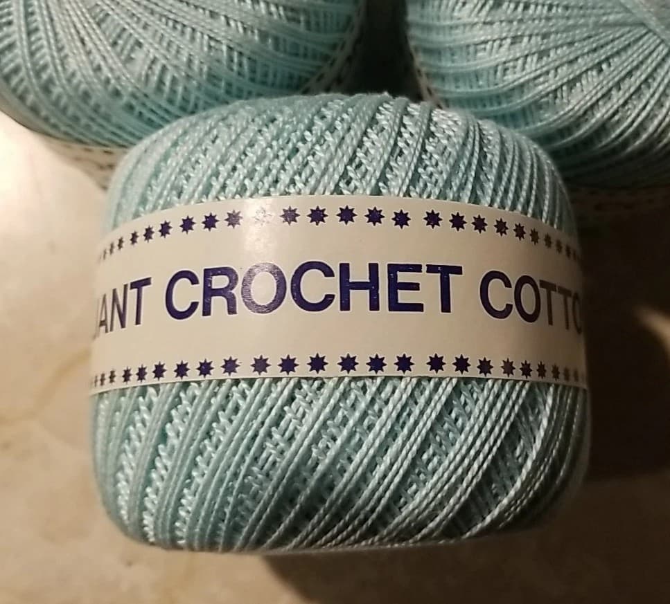 5 DMC Brilliant Knitting/Crocheting Cotton Thread Lt Blue 218 Yds Ea Mercerized 5