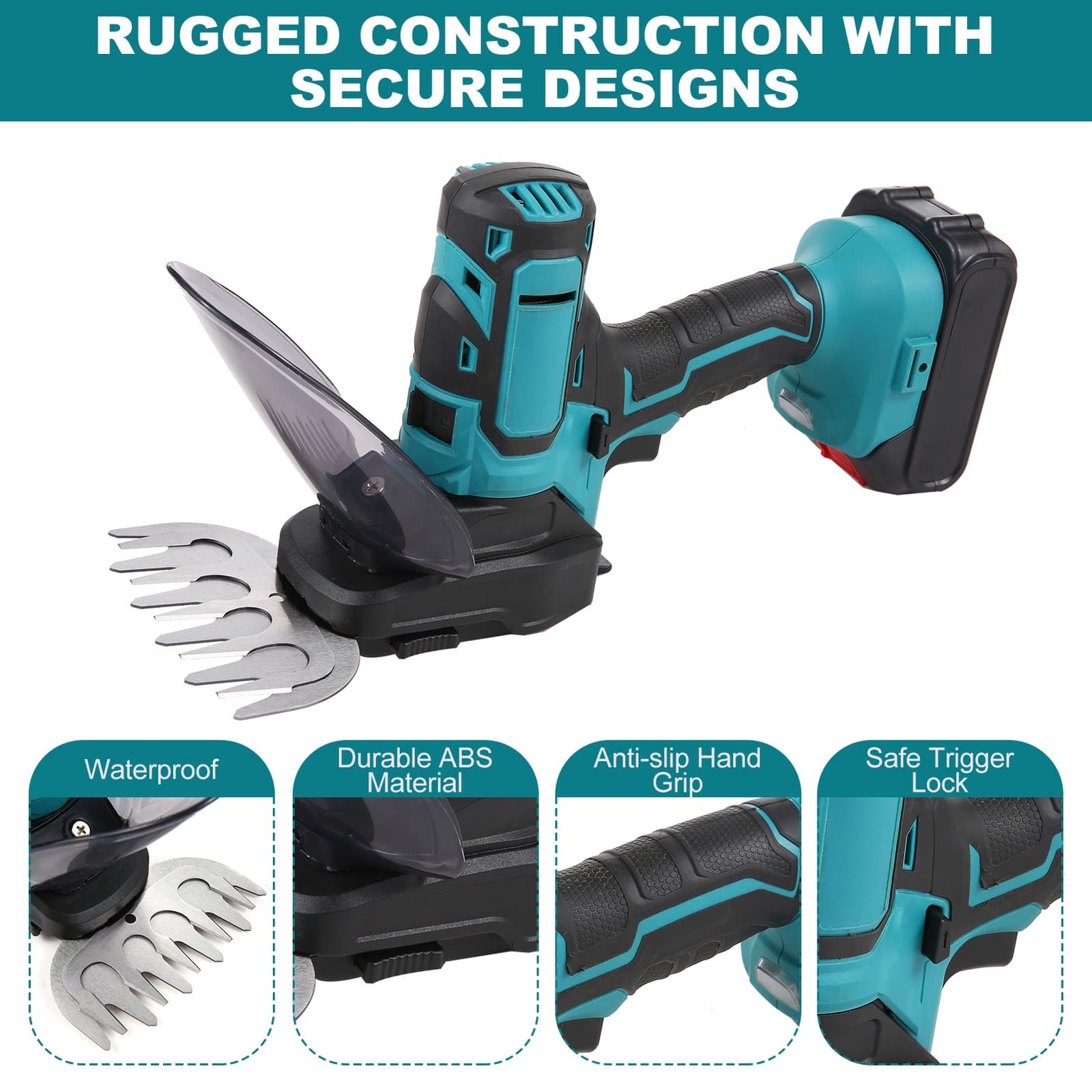 1-20V Cordless Grass Trimmer 2000mAh 2 In 1 Handheld Electric Lawn Trimmer DHUL 3