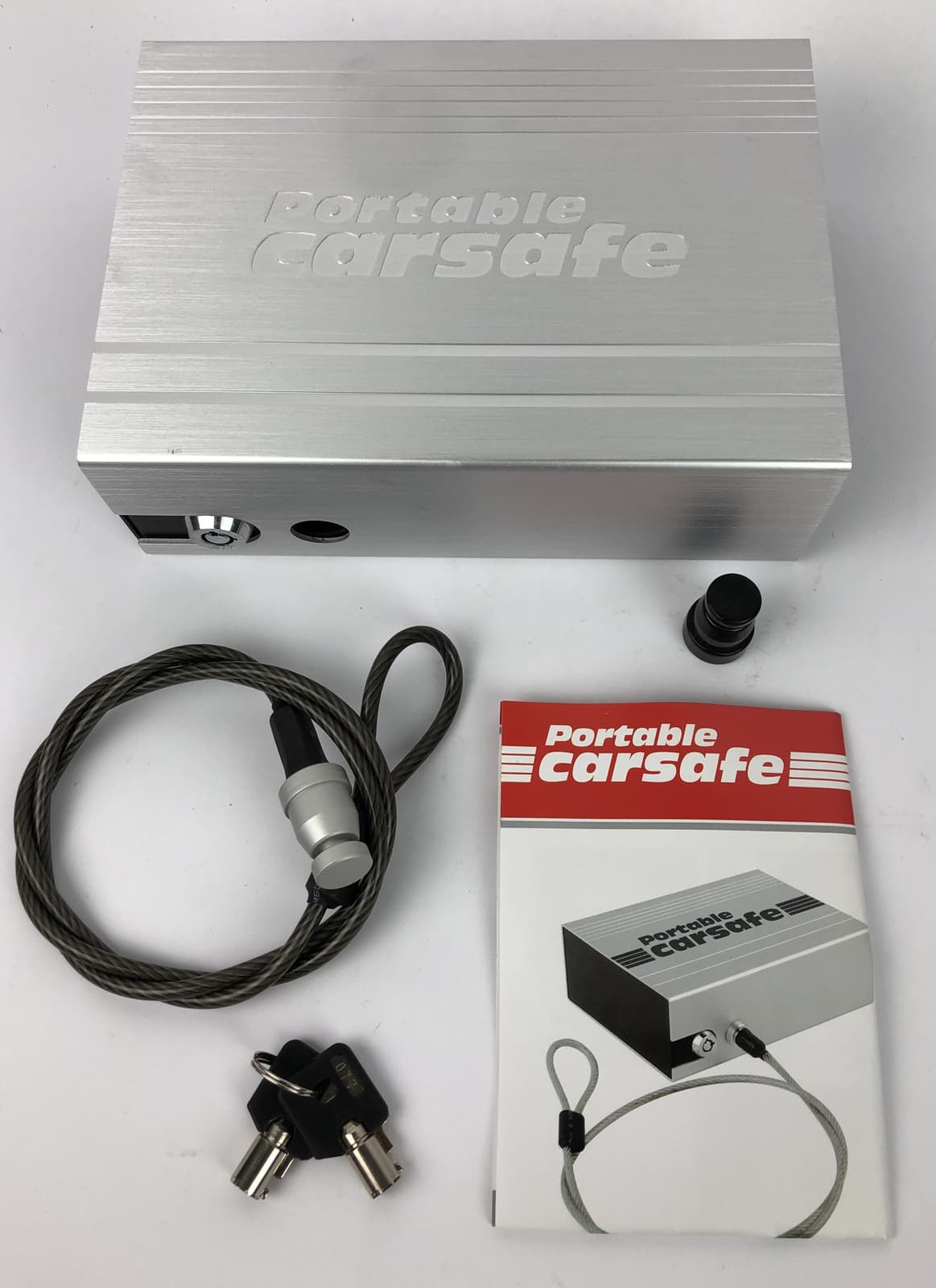 CAR SAFE Portable Small Car Gun Safe for Pistols Handgun Valuables Key Lock LOOK 2