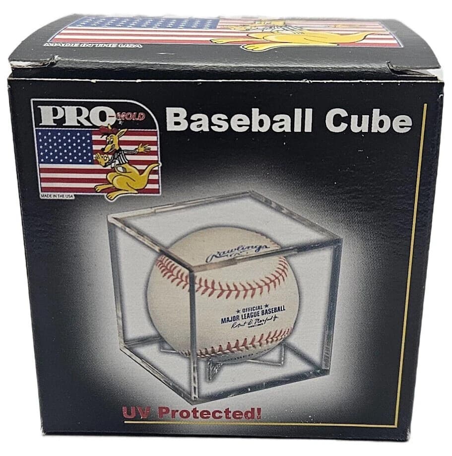 Pro-Mold Baseball Cube IV Square Holder UV Protected Ball Display Case USA Made