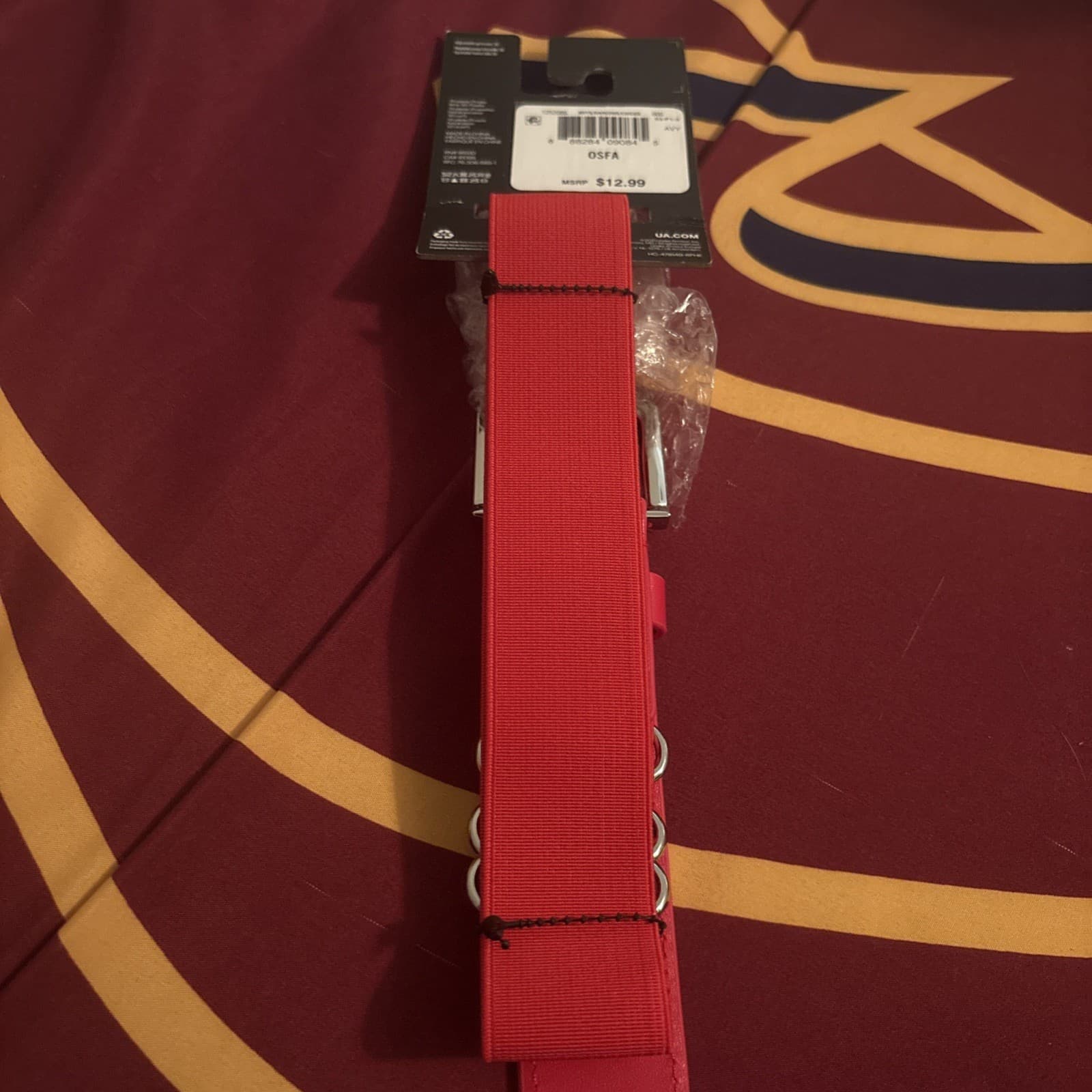 Under Armour Youth Adjustable Baseball Belt Fits Up to 36" Red 1252085 2