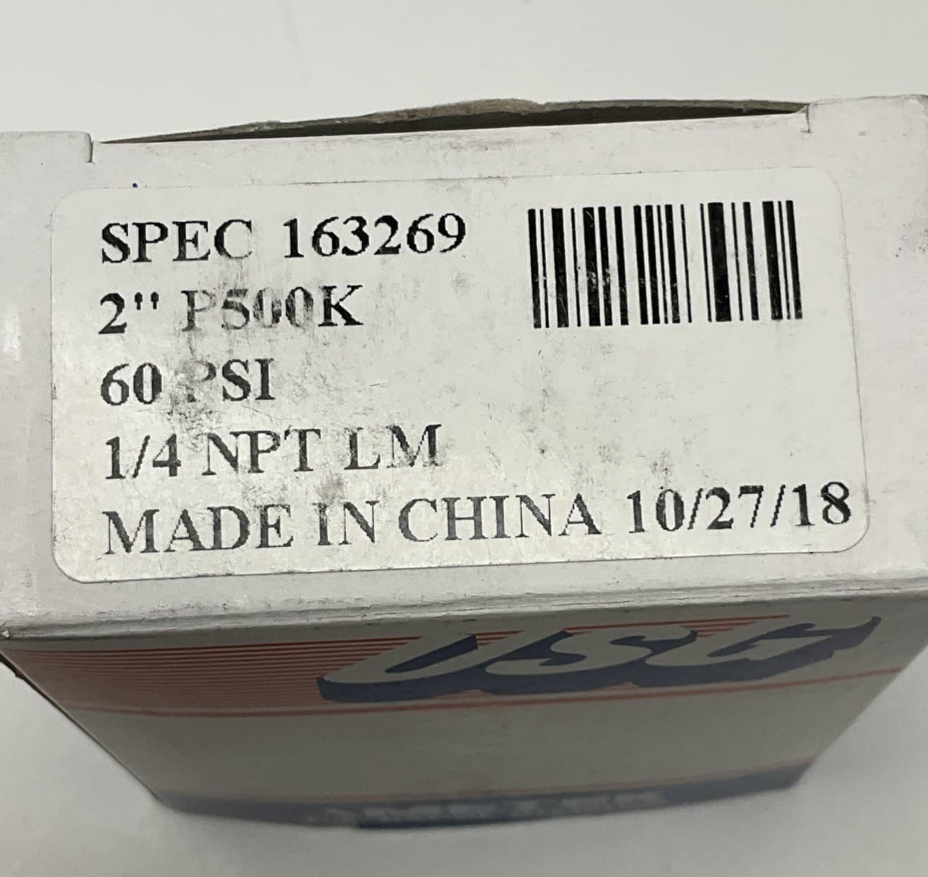 Ametek USG 163269 0-60 PSI Pressure Gauge 2"  1/4" NPT, Brass Lower Middle 5