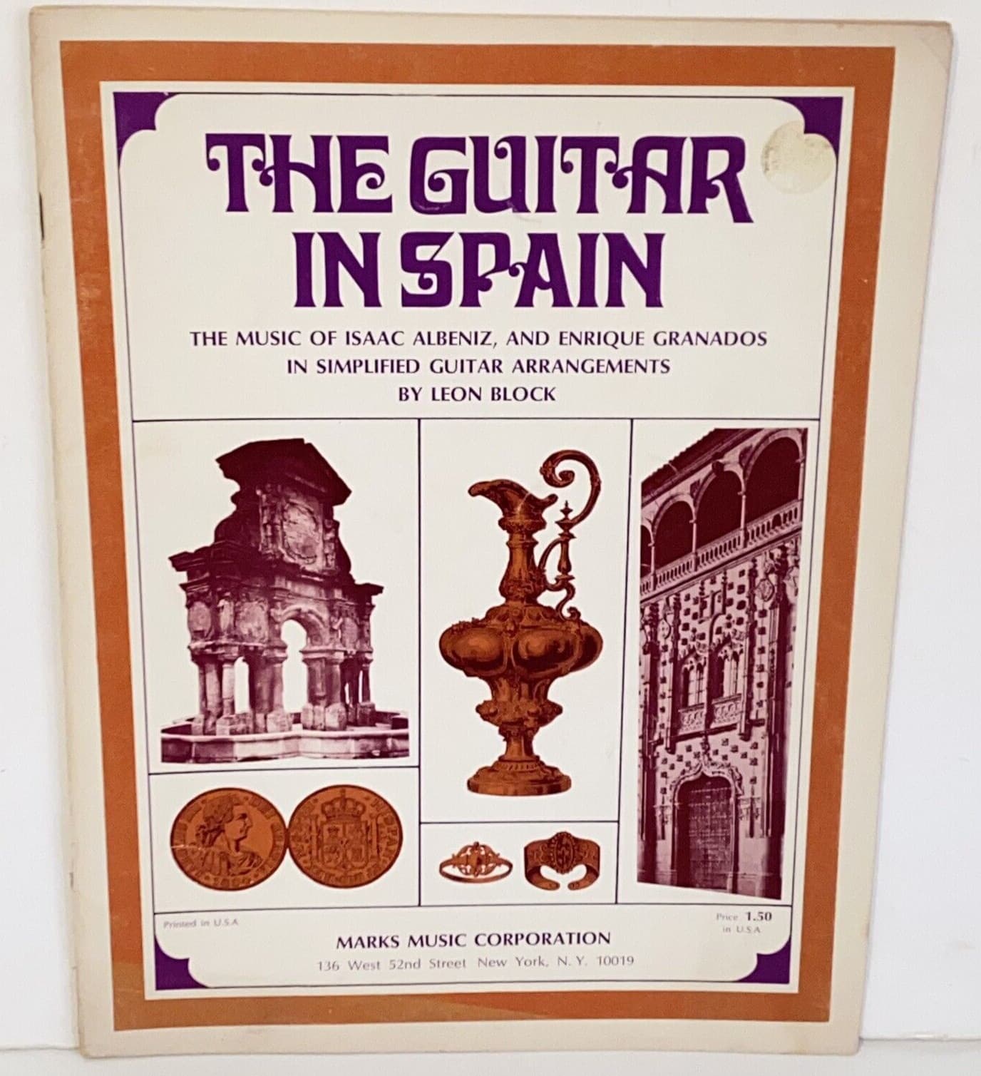 Vintage 1969 The Guitar In Spain Sheet Music Songbook 10+ Songs