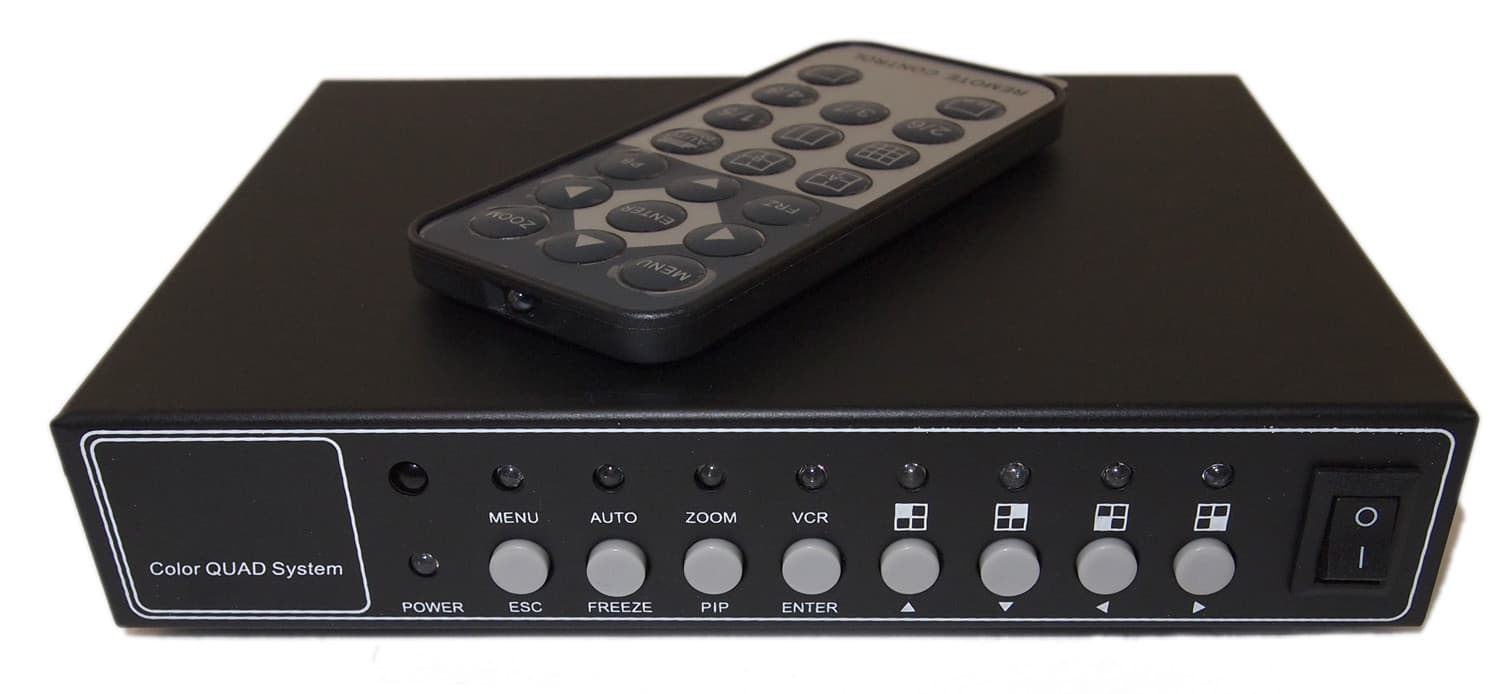 Evertech 4 Channel Analog Video Security Camera Color Quad Splitter Processor 5