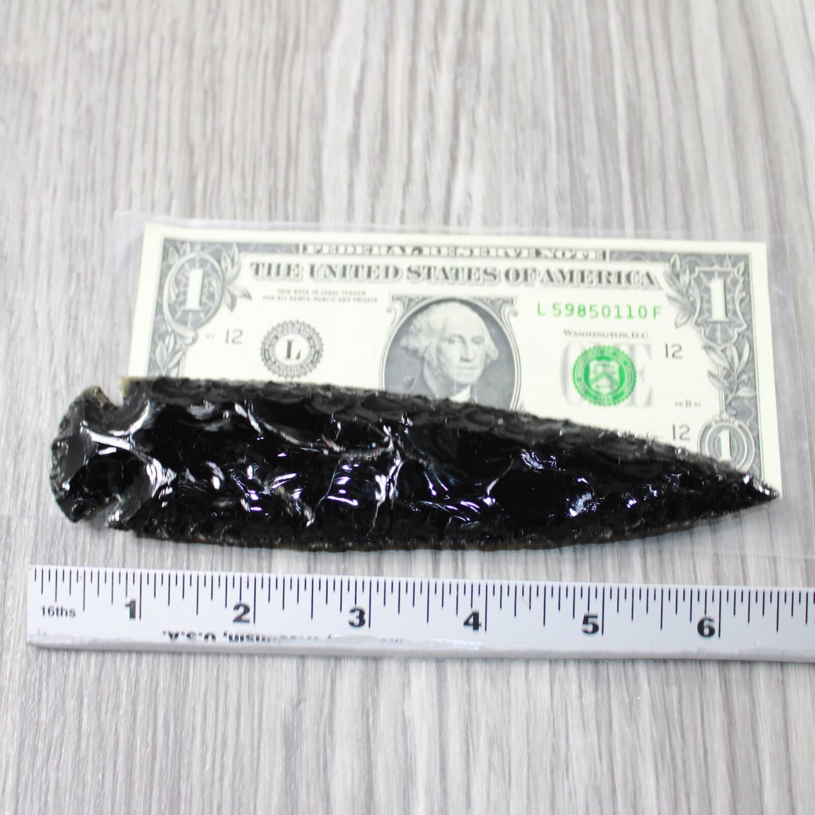 1 Obsidian Ornamental Spearhead  #9040 Arrowhead 3
