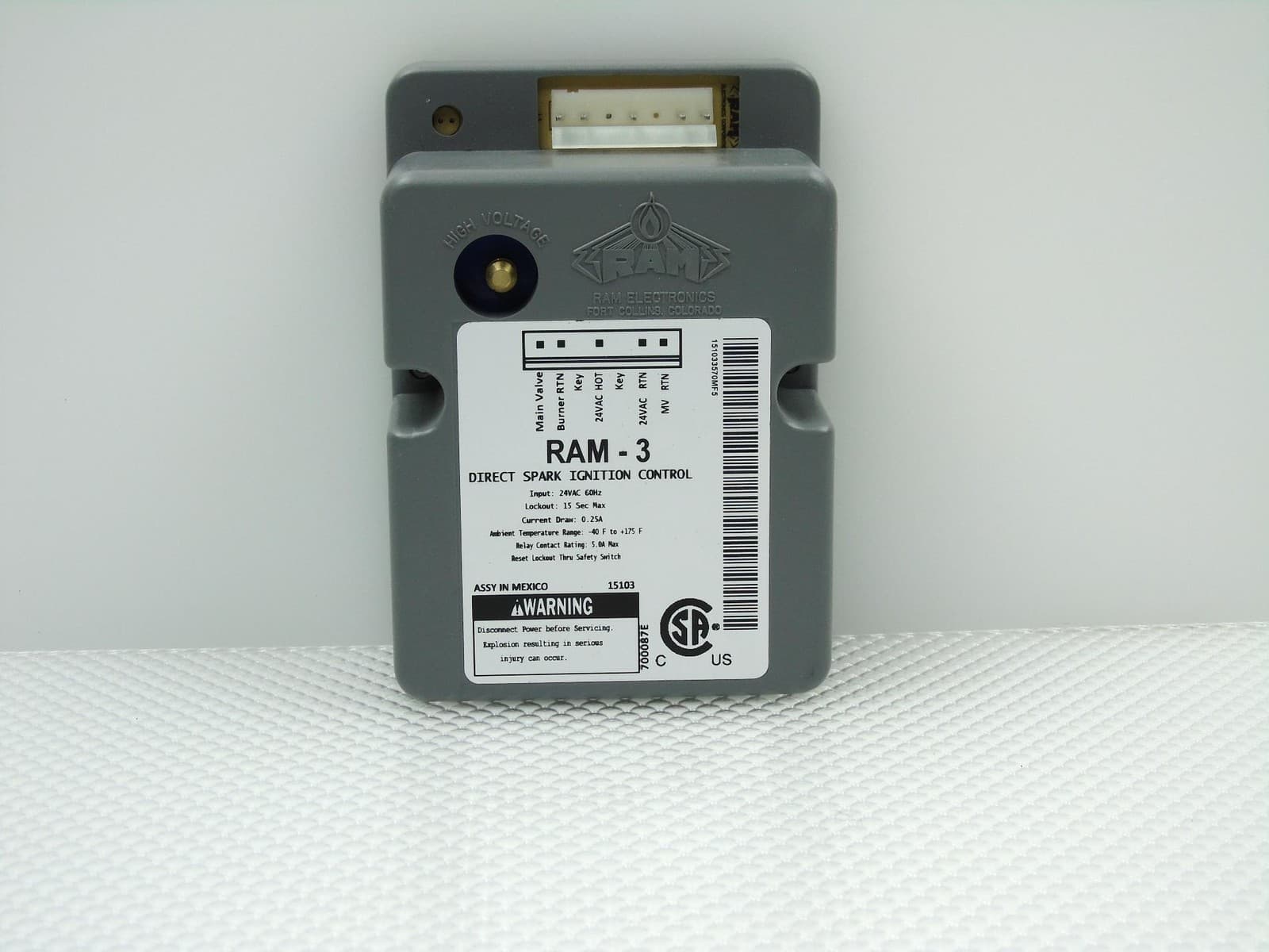 Stellar Steamer Sirius 4 Gas Steamer Ignition Control 24VAC 60Hz - RAM-3