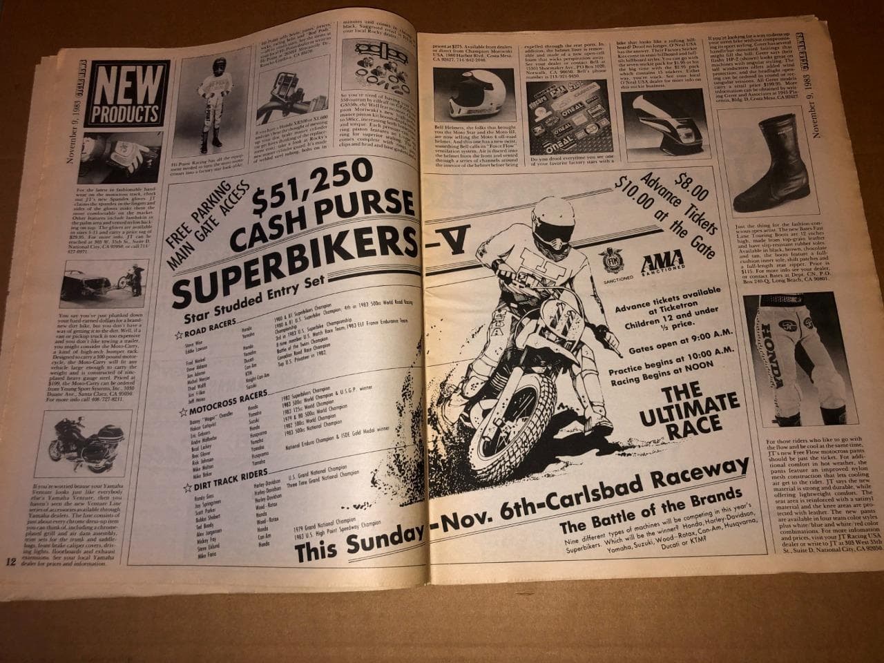 CYCLE NEWS WEST Newspaper Vol XX #43 Nov 1983 vtg mx ahrma motocross motorcycle 5