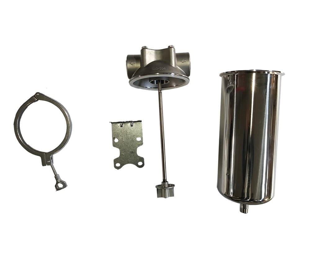 10" L Water Filter Housing Stainless Filtration Shell Cartridge 1.5" NPT  5.2" W 3