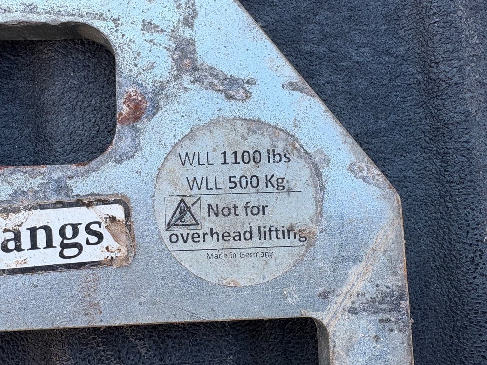 JUNG Fork Fangs Forklift Attachments Pair – 1100 lbs / 500 kg Capacity – Heavy D 4