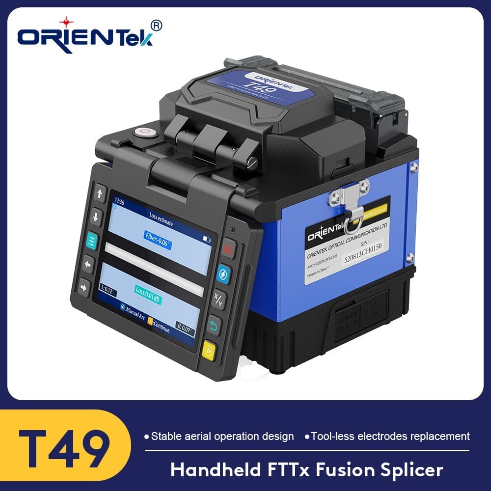 Mini Fiber Optic Fusion Splicer OrienTek T49 with Extra Electrodes Ship From USA 5