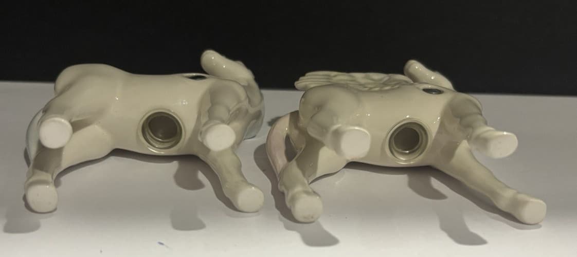 Unicorn and Pegasus Ceramic Salt and Pepper Shaker Set magnetic 5