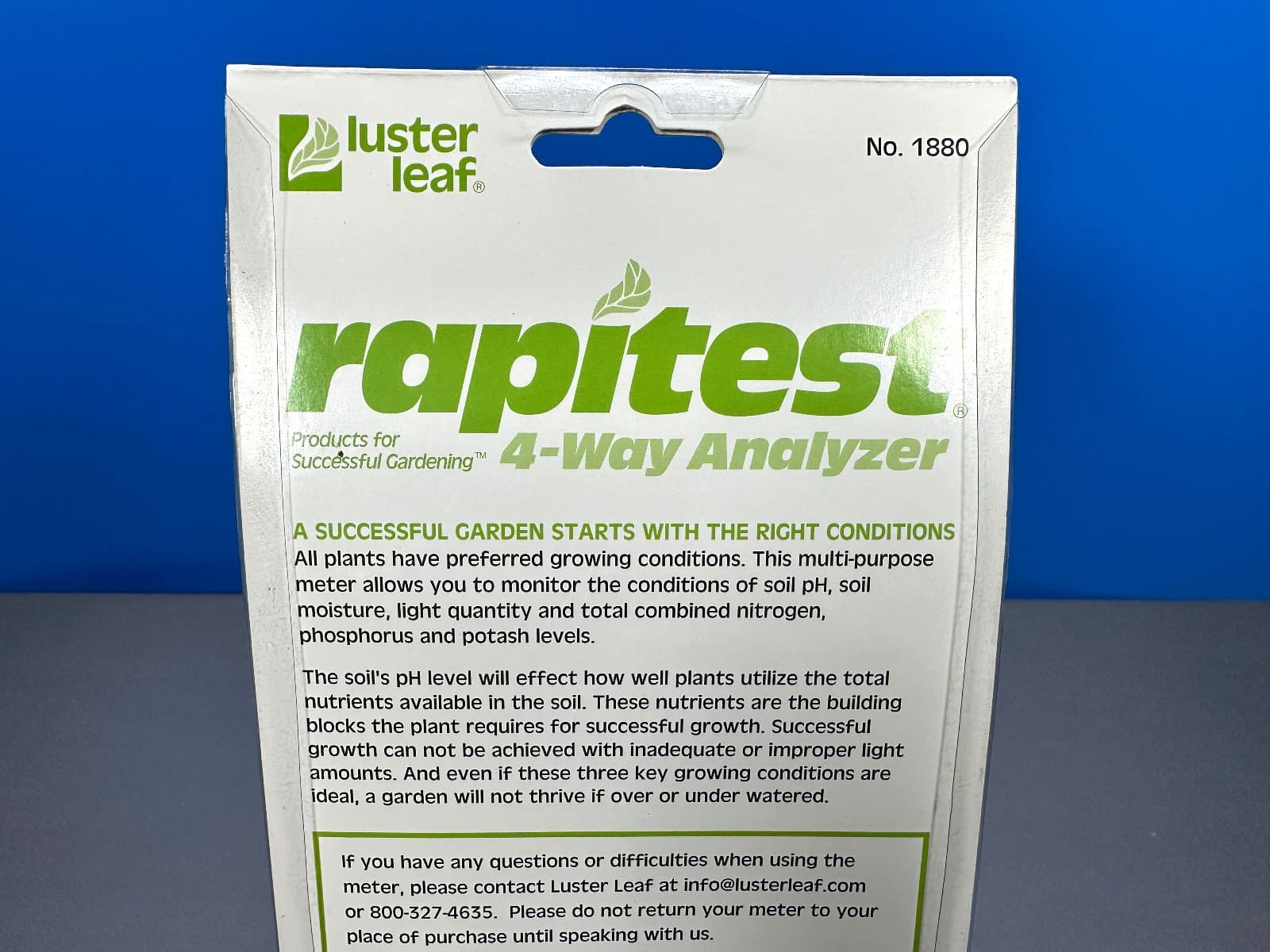 LUSTER LEAF RAPITEST 4-WAY 4 WAY SOIL ANALYZER GRASS PLANTS TREES GARDEN NEW 6