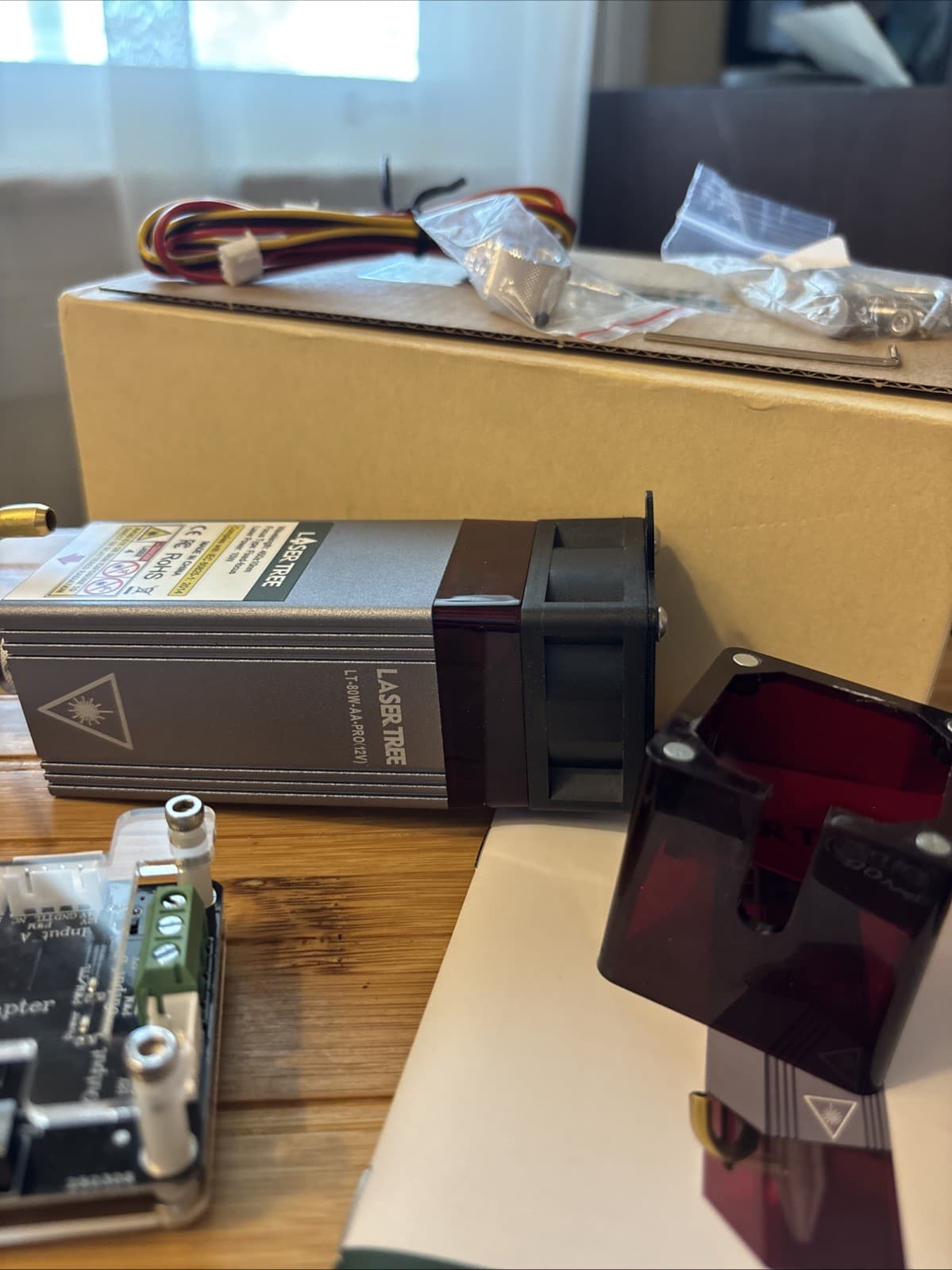 450nm 80W Laser Module Head for Laser Machine DIY engraving wood tools 4