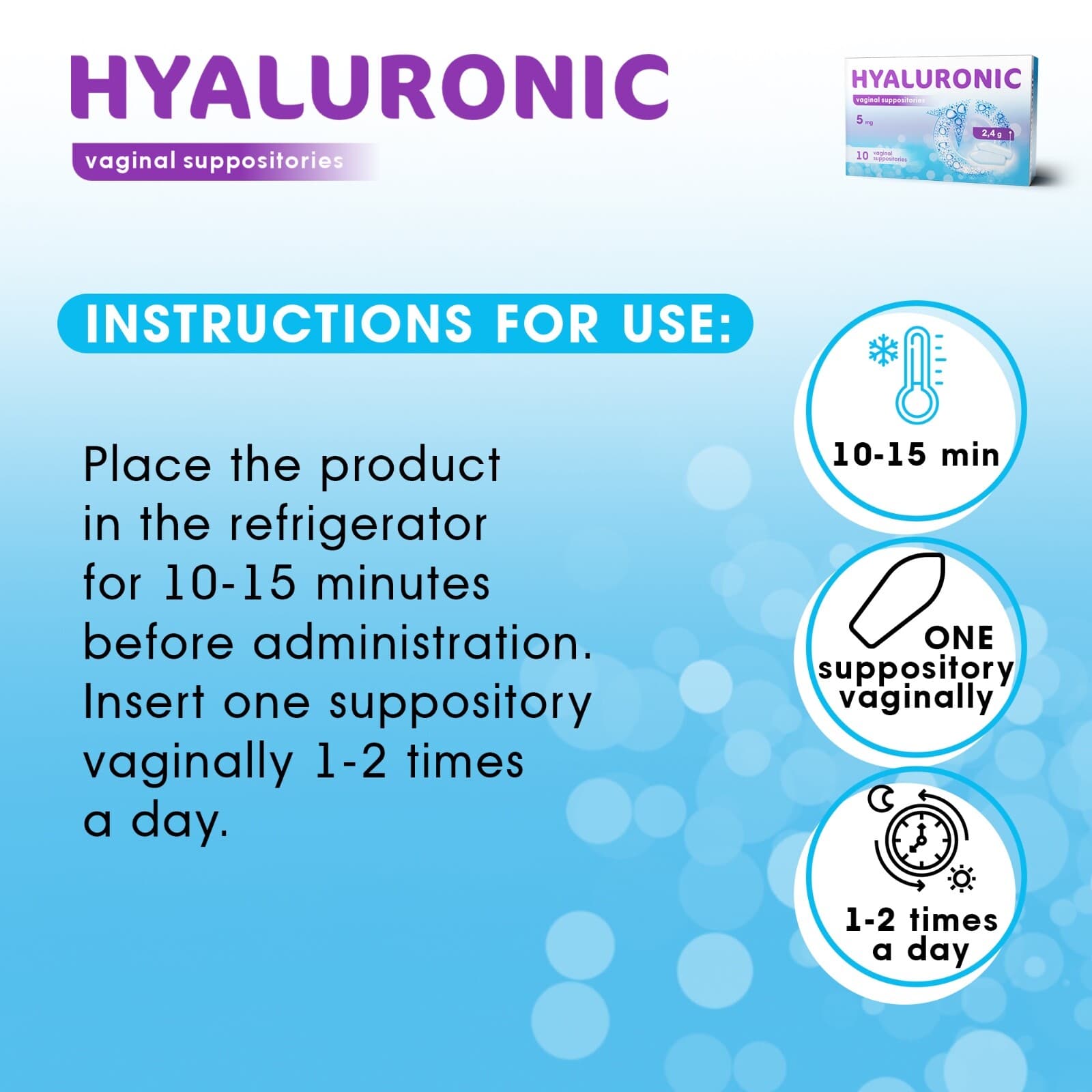 Hyaluronic Vaginal Suppositories - Vaginal Moisurizer - Natural and Hormone Free 5