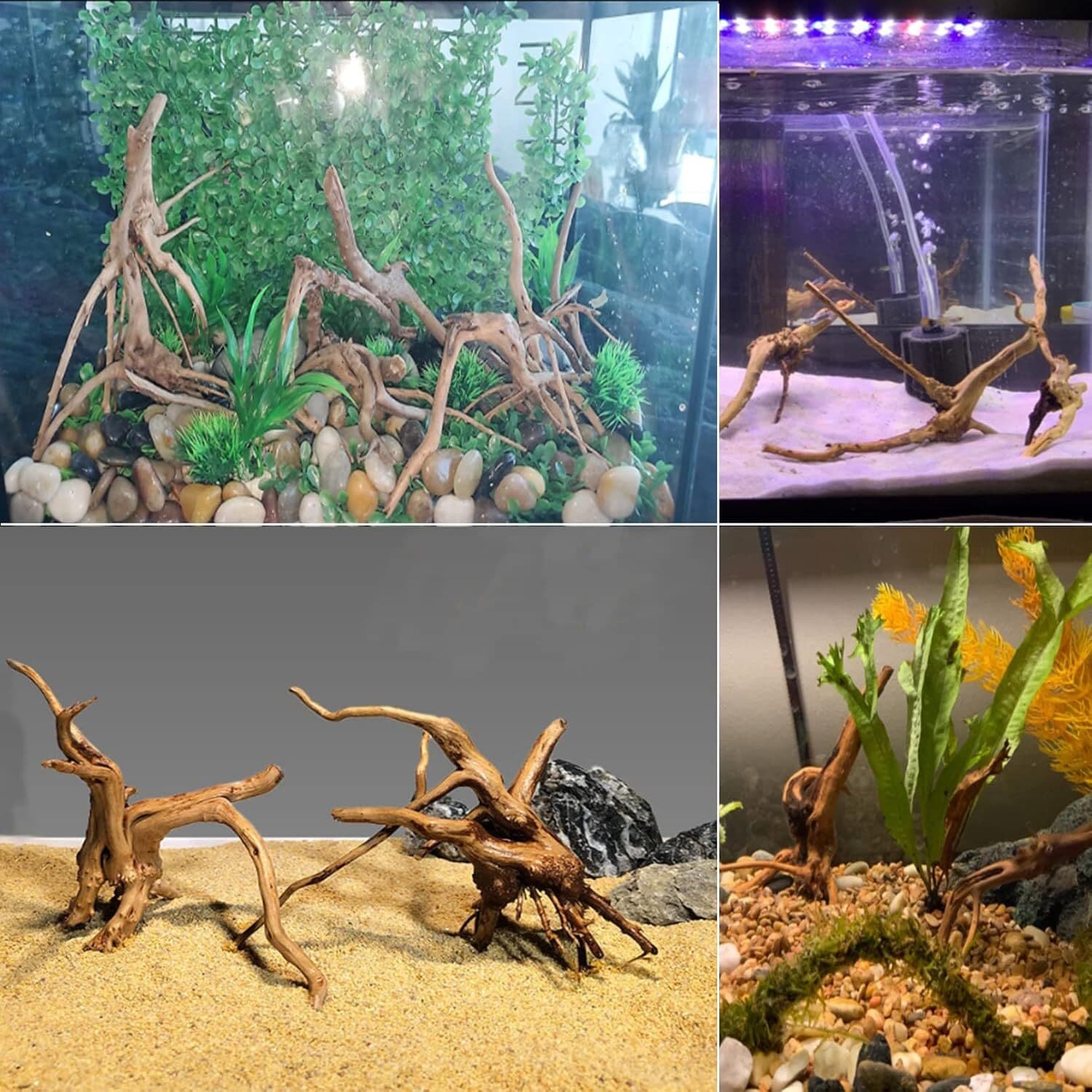 Aquarium Driftwood Natural Wood Reptile Branch Fish Tank Plant Stump Ornament 4
