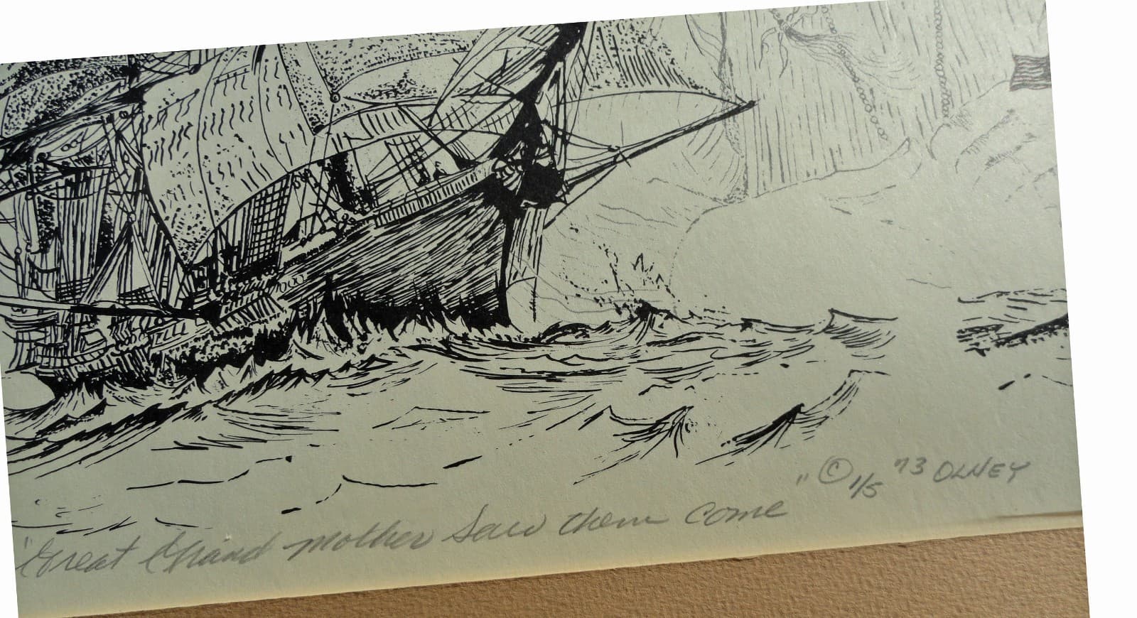 Nathan Olney Signed and Numbered Lithograph (#1 of 5) 1973 Yakima 1820's Indian 4