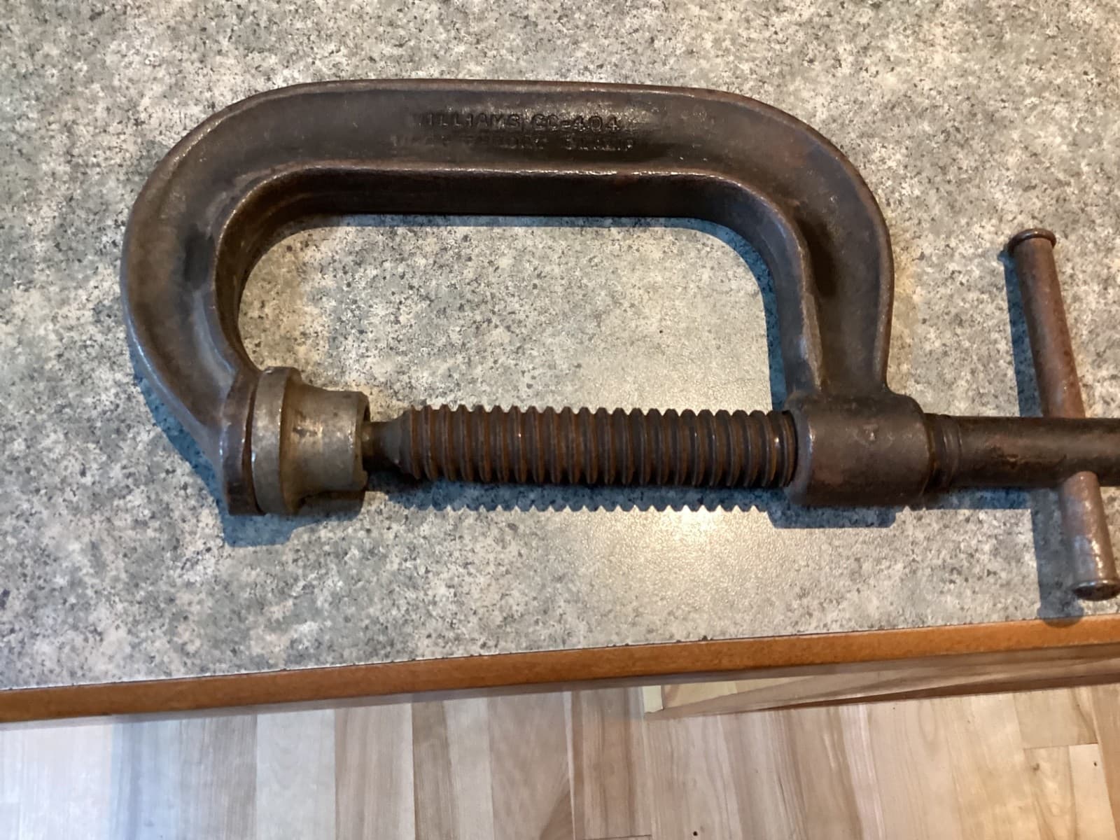 Vintage J.H. Williams CC-404 Deep Throat Clamp 4" C-Clamp - better condition  6