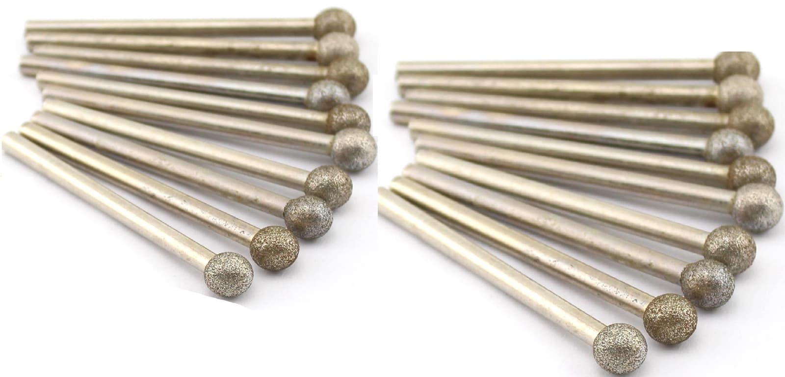 20Pcs Diamond Grinding Bit Ball 8mm 5/16" Coated Spherical Head Mounted Point