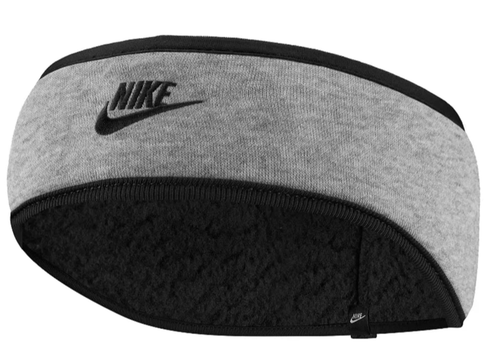 Nike Men's Club Fleece Gray Black Contoured Design Ear Coverage Headband NWT 2