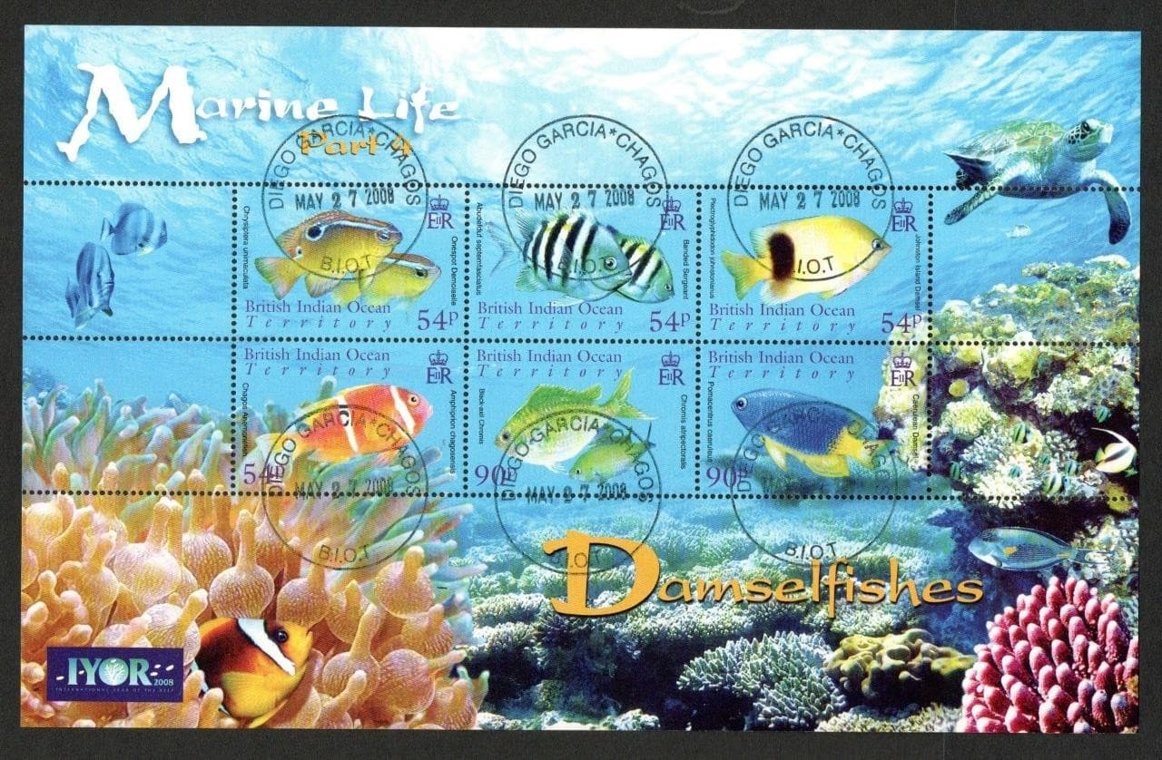 B.I.0.T. USED/CTO 2007 SG356 Marine Life Minisheet